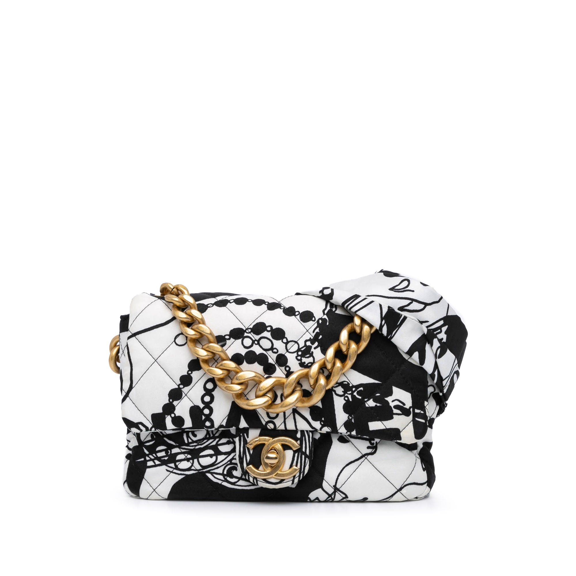 Chanel Chanel Mini Printed Canvas Deer Coco Flap White Size ONE SIZE - 1 Thumbnail