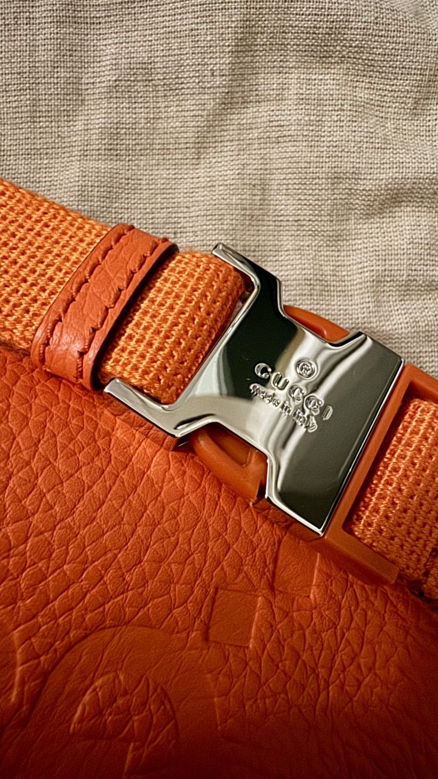 Gucci Piuma Calfskin Jumbo GG Embossed Small Belt Bag 80cm Size 32 - 4 Thumbnail