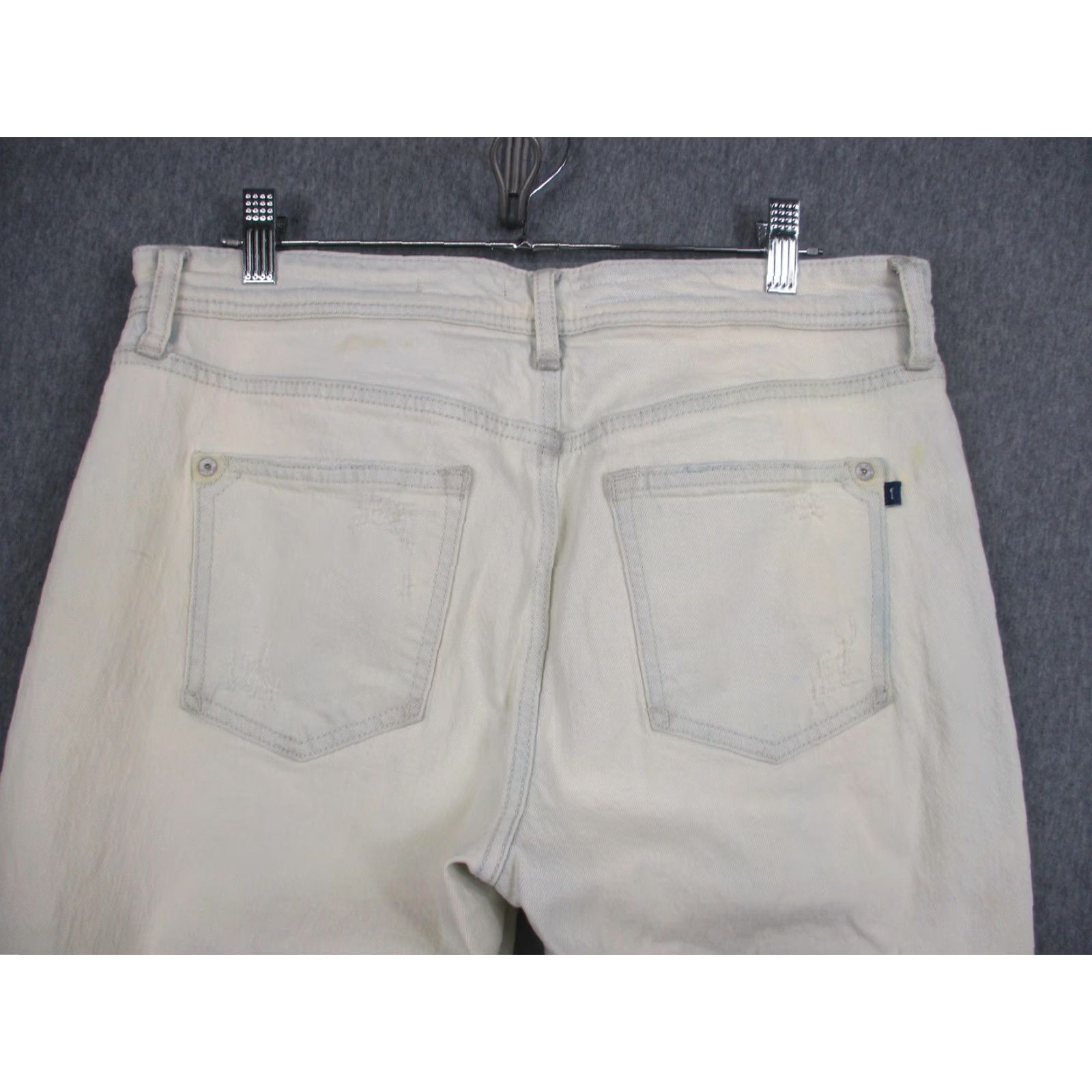 Vintage Pilcro Jeans Womens 28 White Distressed Slim Boyfriend Mid Rise Denim Ripped Pants Size 28" / US 6 / IT 42 - 7 Thumbnail