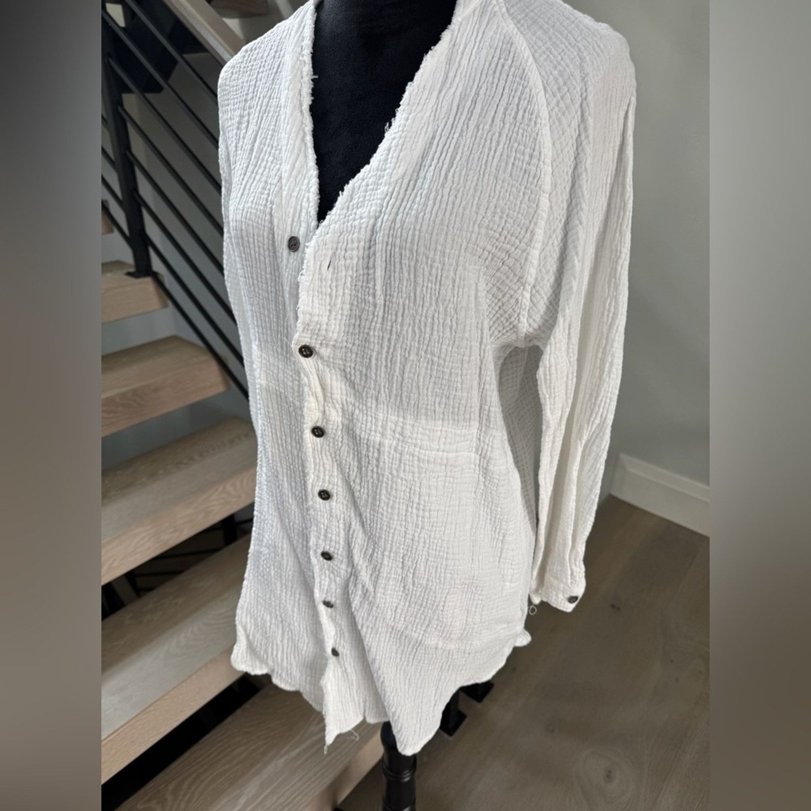 Free People Free people Y2K White Button-Up Shirt size S Size S / US 4 / IT 40 - 4 Thumbnail