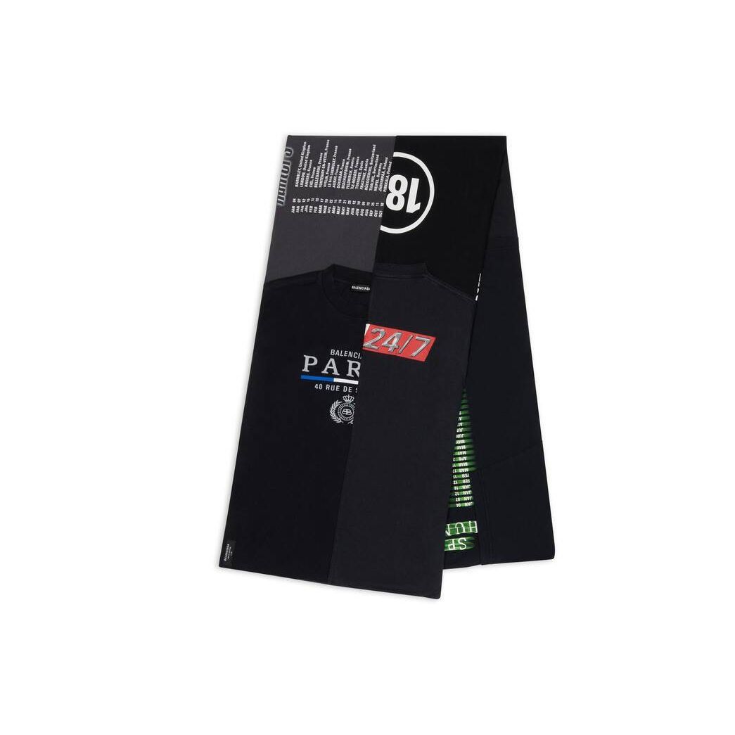 Balenciaga o1mt1gz0924 Size: OS / Unisex Upcycled Scarf in Black Size ONE SIZE - 2 Thumbnail