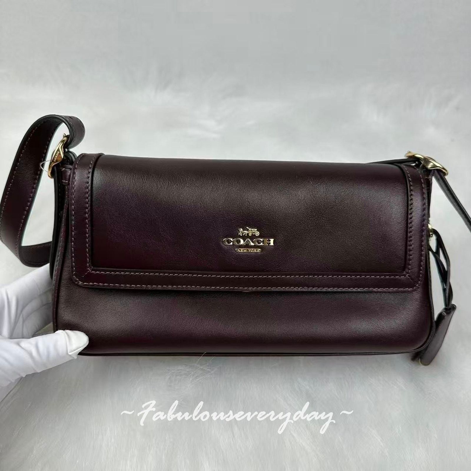 Coach Coach Etta Small Flap Shoulder/Crossbody leather/IM/Espresso Size ONE SIZE - 1 Thumbnail