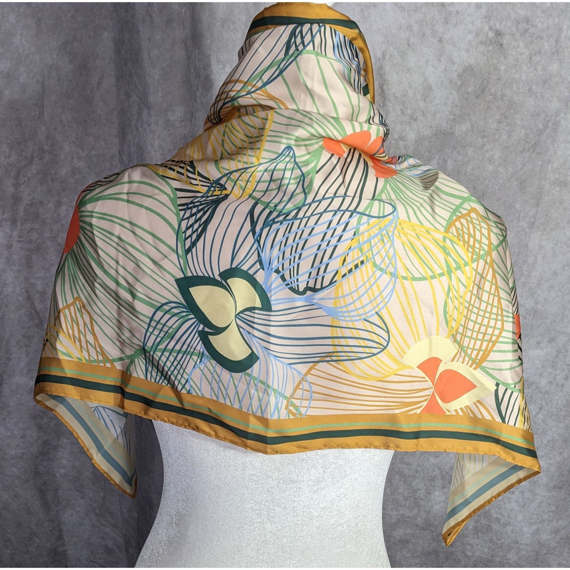 Other Alida Boer Multicolor Floral Scarf 35"x17" Artful Design Size ONE SIZE - 8 Thumbnail