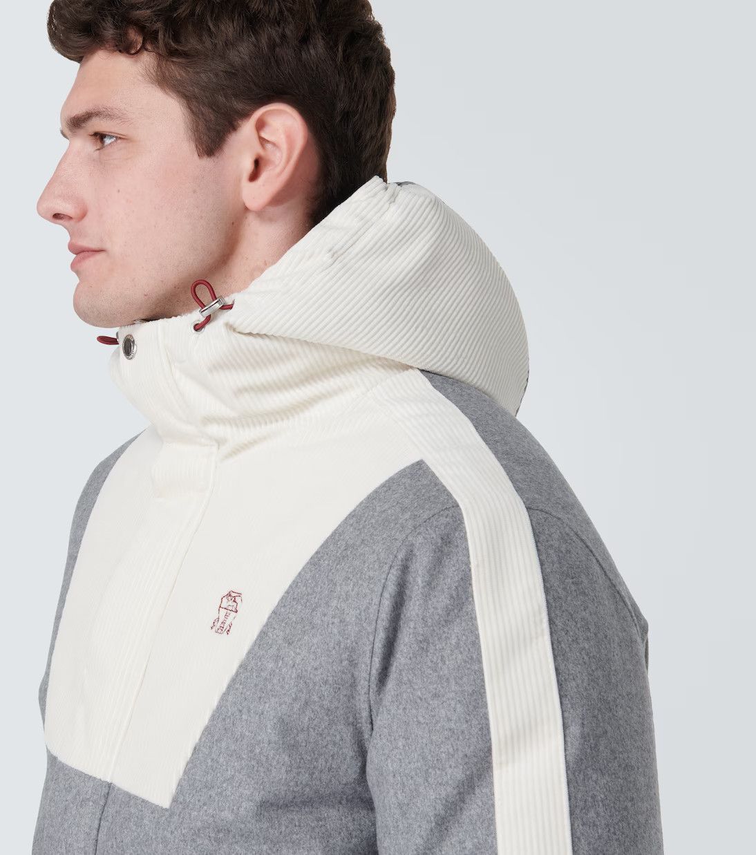 Brunello Cucinelli 0924 Padded Jacket in Light Grey Size US XL / EU 56 / 4 - 5 Thumbnail