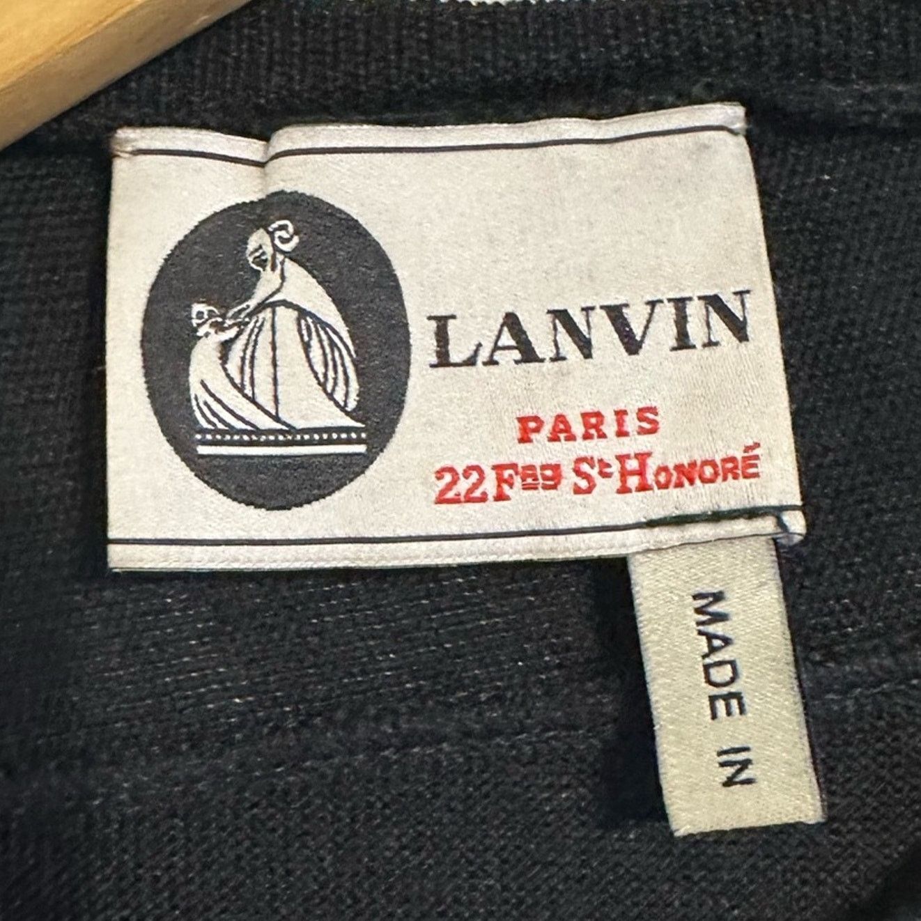 Lanvin Vtg Alber Elbaz Y2K Era Black Sweater Dress Wool Cash Silk Size XS / US 0-2 / IT 36-38 - 2 Thumbnail