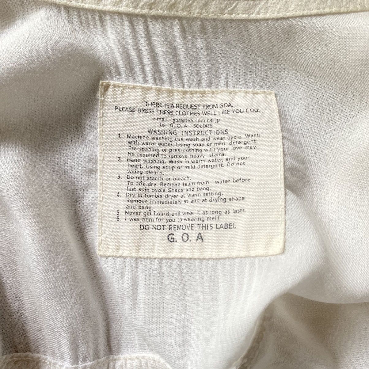 Japanese Brand G.O.A White Soft Long Sleeve Shirt Size US XL / EU 56 / 4 - 4 Thumbnail
