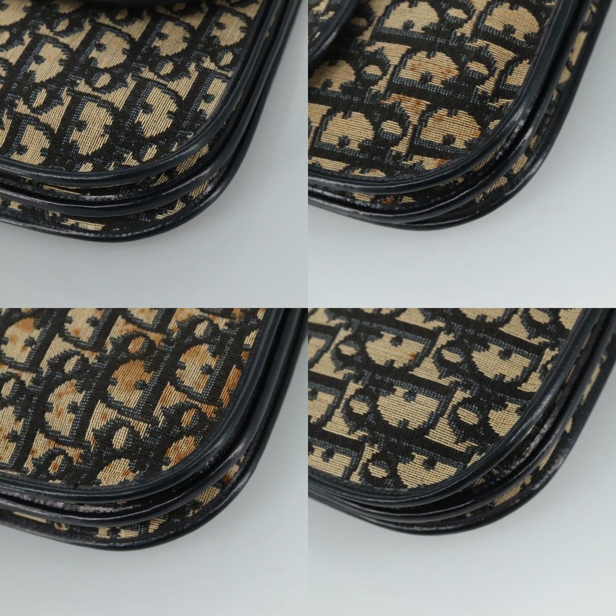 Dior DIOR Trotter Canvas Shoulder Bag Navy Gold Size ONE SIZE - 10 Thumbnail