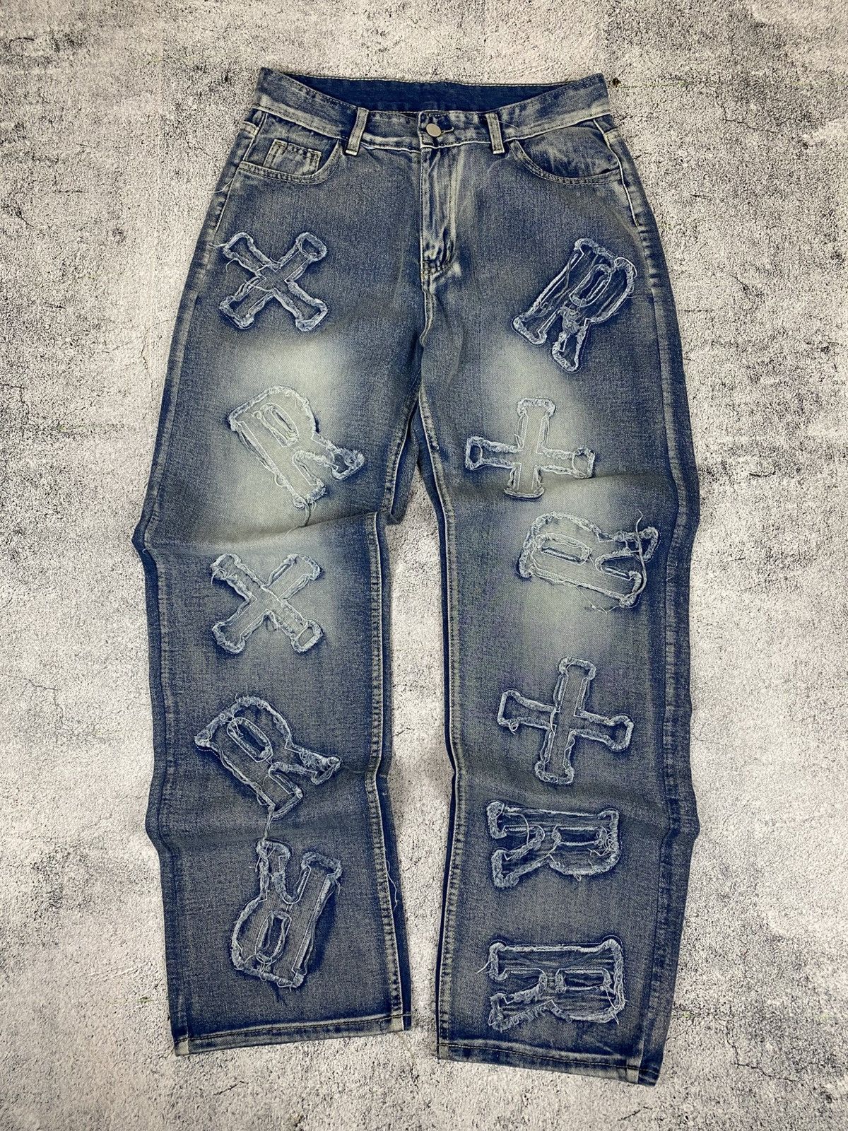Designer Rare Denim Like Racer WorldWide Avant Garde Y2K Hype Pants ...