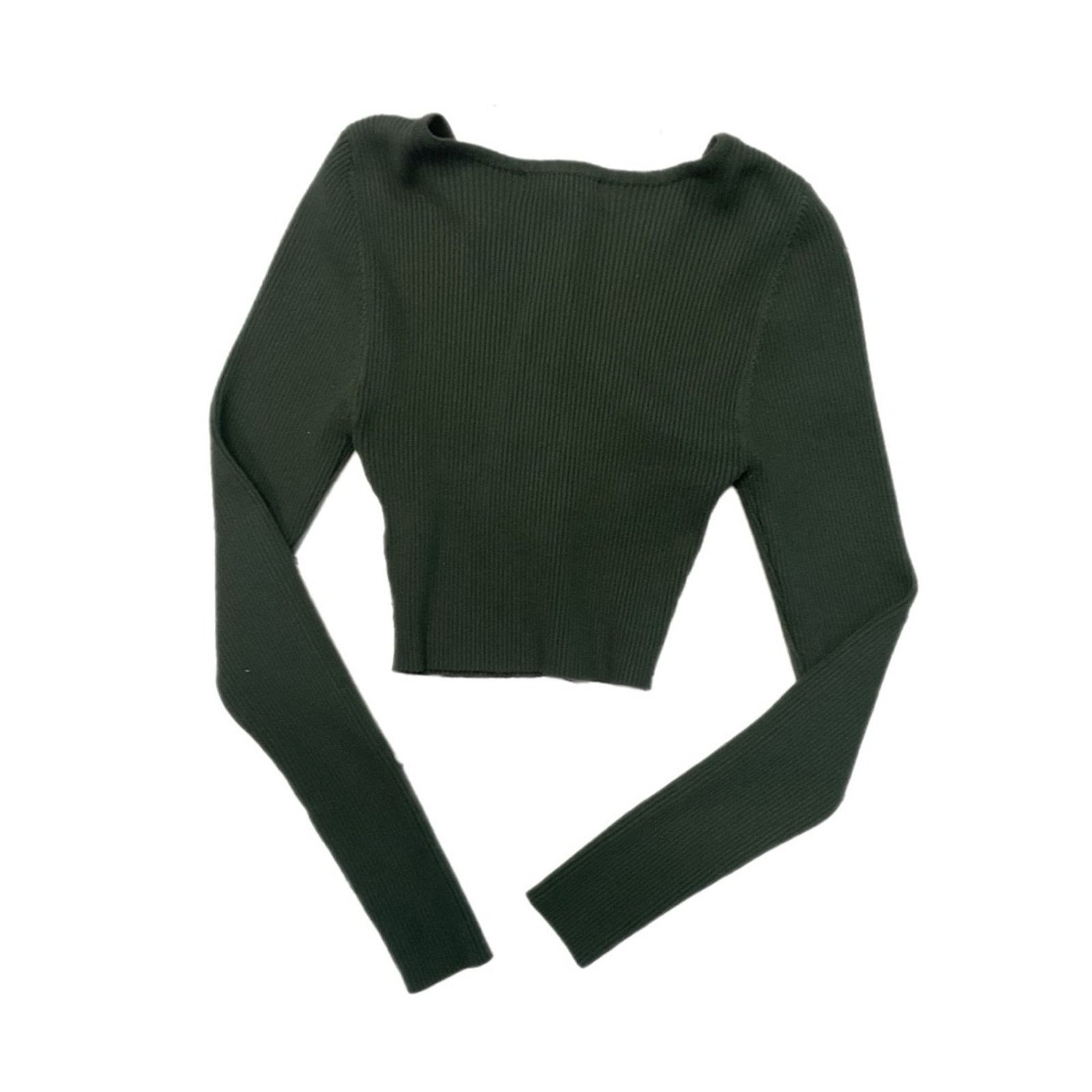 Vintage Love Tree Olive Green Crop Top Women’s Size M / US 6-8 / IT 42-44 - 2 Thumbnail