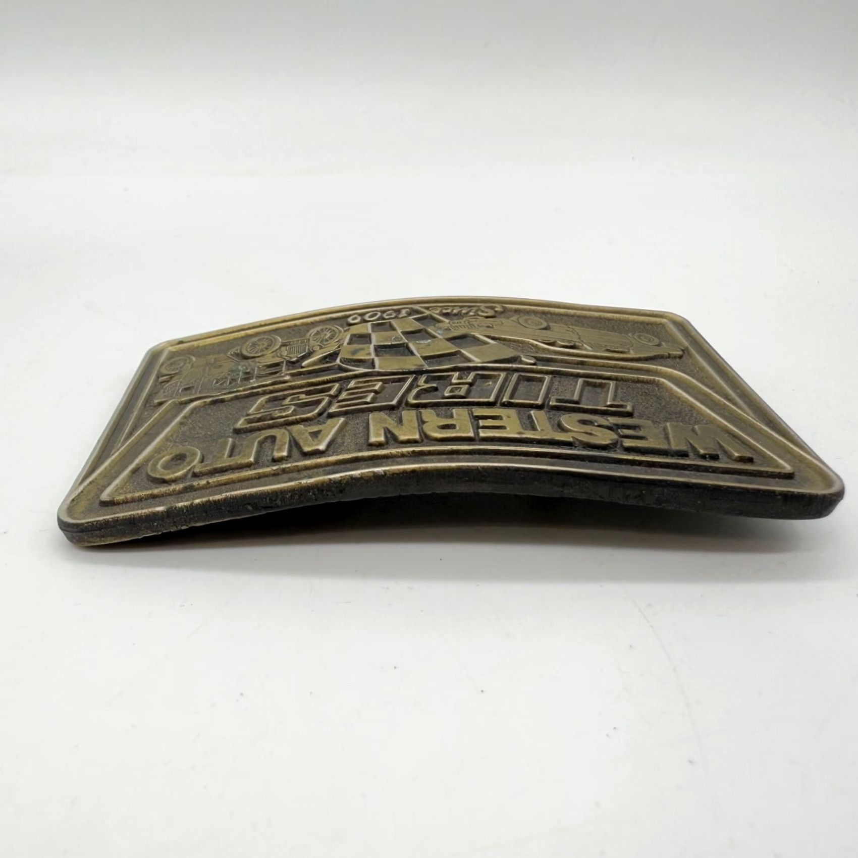 Vintage Lewis Buckles Mens Belt Buckle Brass Western Auto Tires Since 1909 Vintage? Size ONE SIZE - 6 Thumbnail