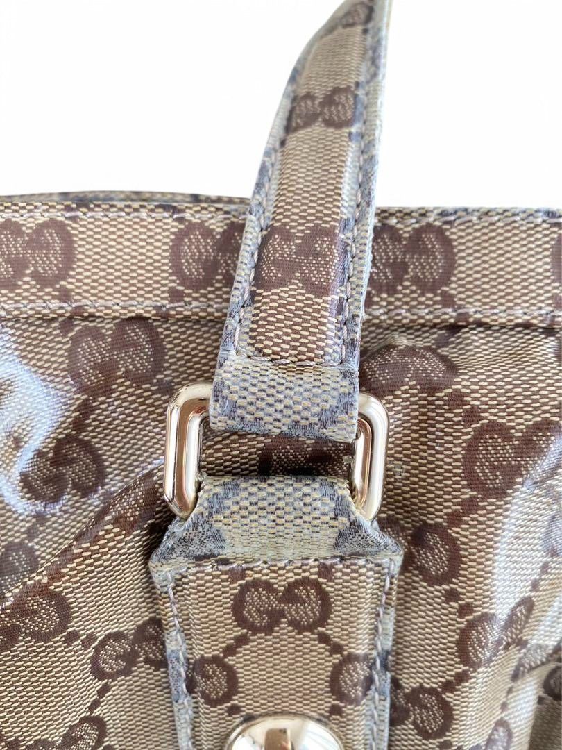 Gucci Gucci - Crystal Canvas Leather GG Monogram Brown Size ONE SIZE - 10 Thumbnail
