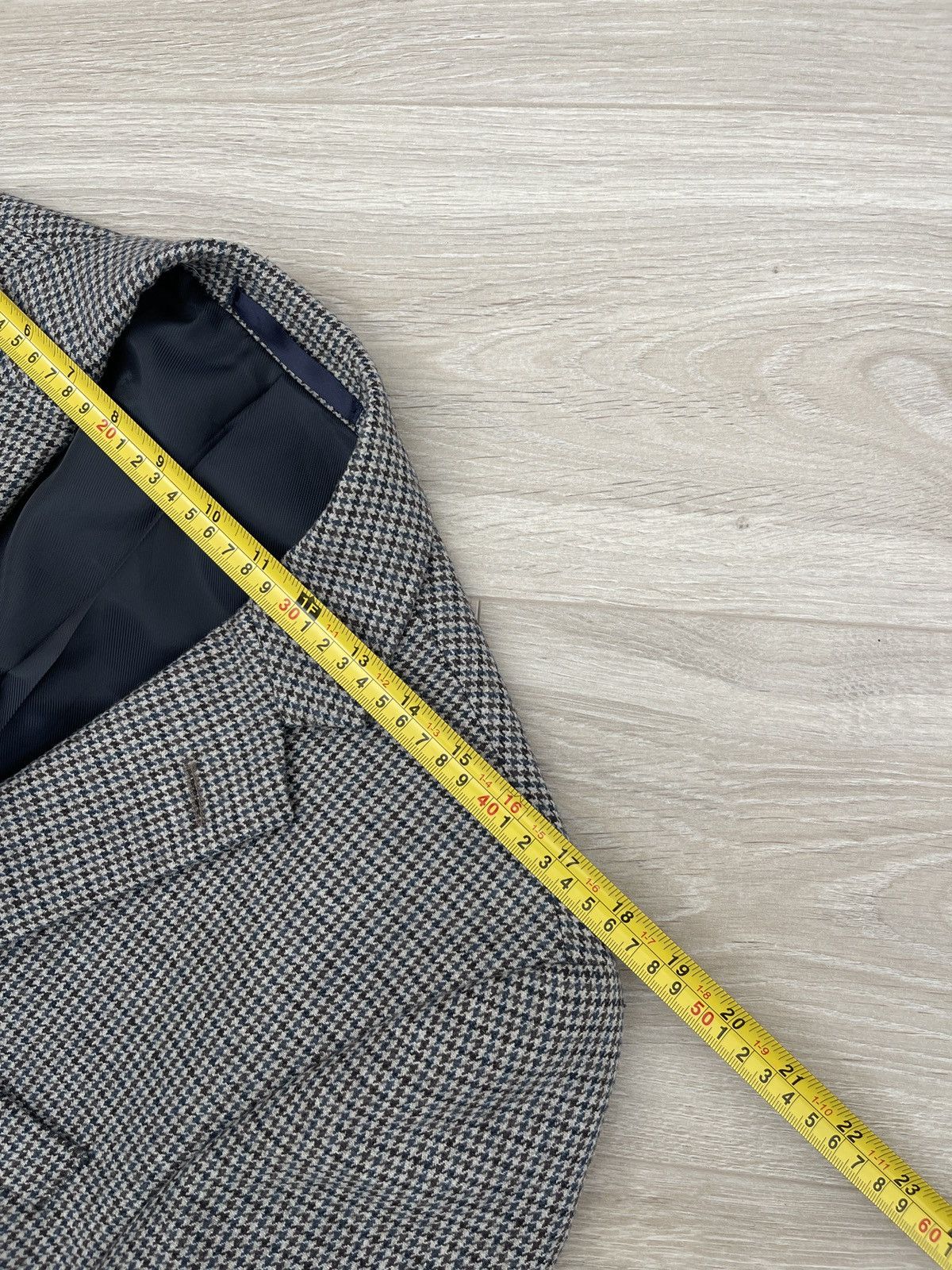 Marks & Spencer Marks & Spencer Wool Blazer Jacket Brown Mix Houndstooth 38R Size 38R - 9 Thumbnail