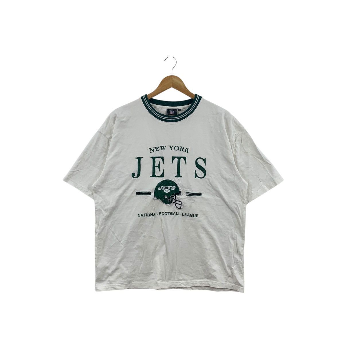 NFL NFL NEW YORK JETS Embossed Logo Baggy Tee Shirt Top Size L / US 10 / IT 46 - 1 Thumbnail