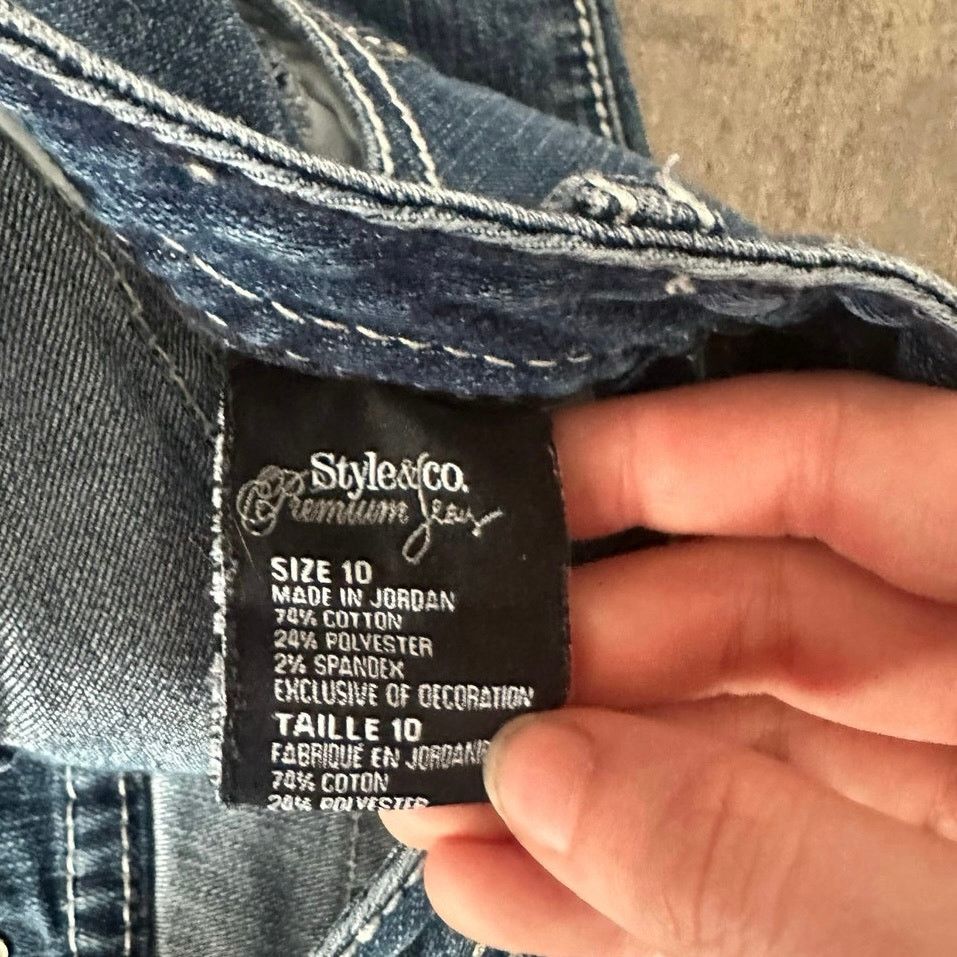 Other style&co premium jeans bedazzled blue jeans Size 32" / US 10 / IT 46 - 4 Thumbnail