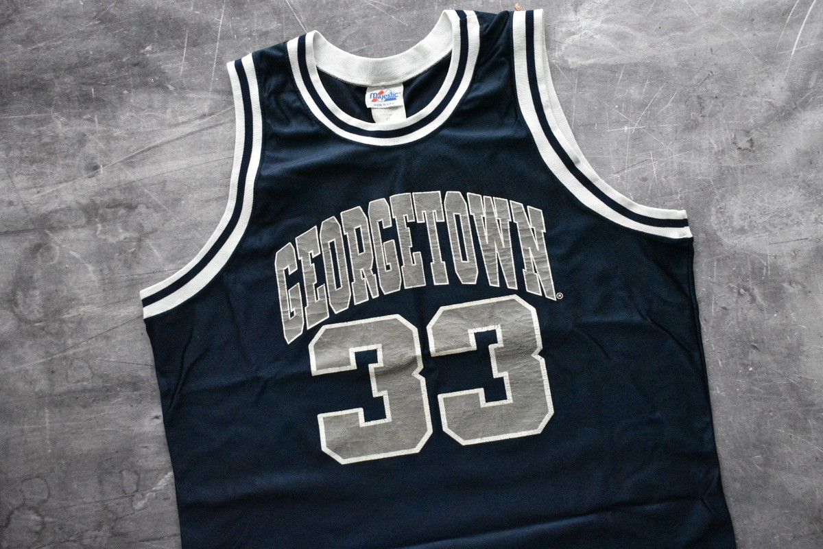 Majestic Vintage 90s Georgetown U Alonzo Mourning Majestic Jersey Size US XL / EU 56 / 4 - 3 Thumbnail