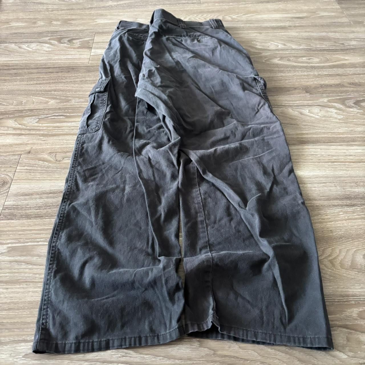 Vintage Crazy Vintage Y2K/2000s Baggy Faded Black Skater Cargo Pants! 36x29 Size US 36 / EU 52 - 4 Thumbnail