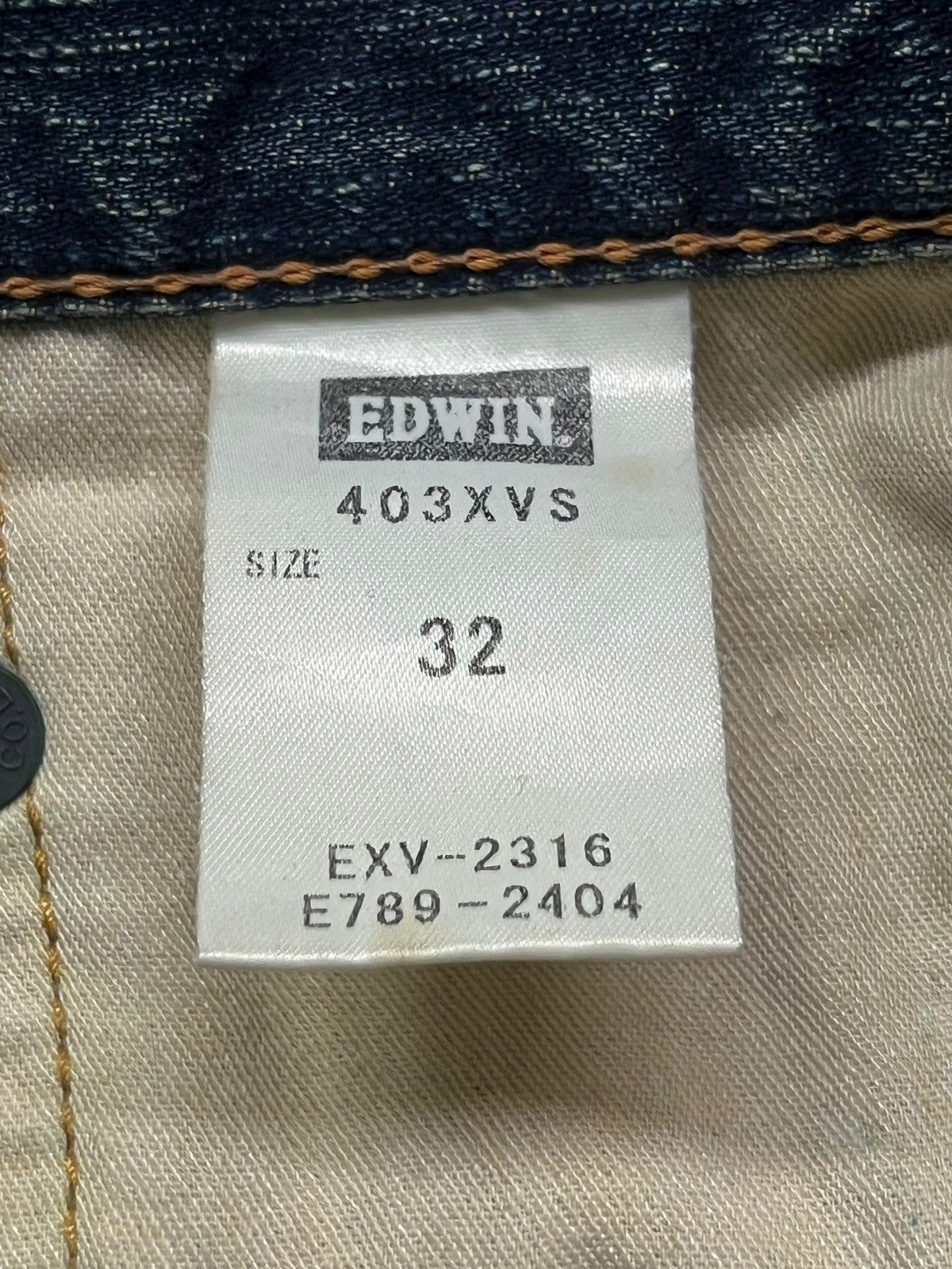 Edwin Loose Vintage Edwin 403XVS - Faded Mud Wash,Distressed Denim Size US 35 - 12 Thumbnail