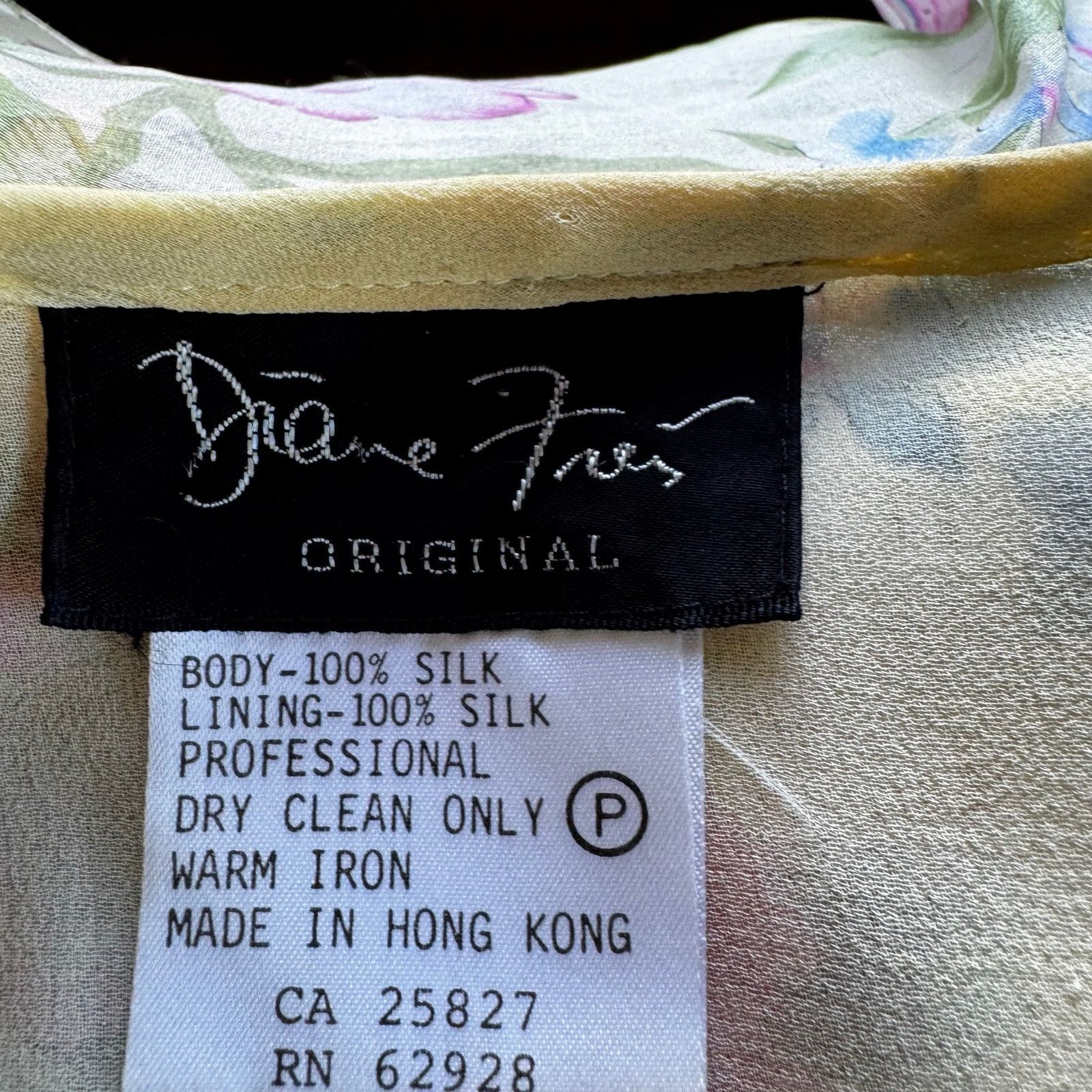 Vintage Vintage Diane Freis Pastel Floral Silk Chiffon Wrap Dress Size M / US 6-8 / IT 42-44 - 7 Thumbnail