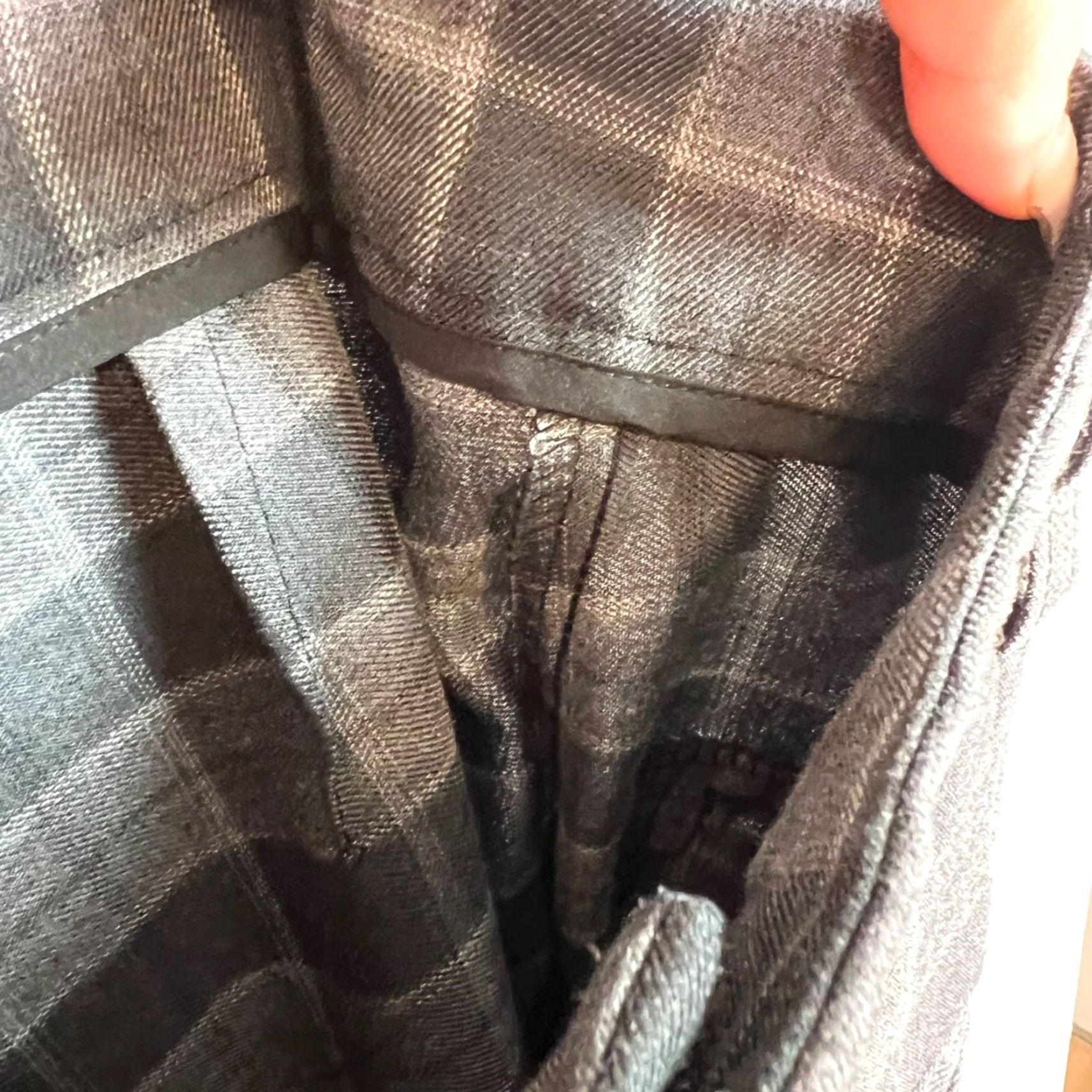 Cider Cider Pants Wide-Leg Plaid Gray Size Medium Adult Womens High-Waisted Pleated Inseam 28 in Zip Front Pockets Dress Pants Spring Summer Fall Womens Size 32" / US 10 / IT 46 - 4 Thumbnail