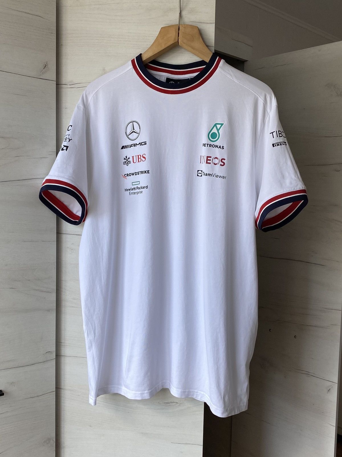 Mercedes-Benz × Tommy Hilfiger Mercedes Petronas F1 Tommy HilfigerWhite Short Sleeve Shirt Size US XXL / EU 58 / 5 - 1 Thumbnail