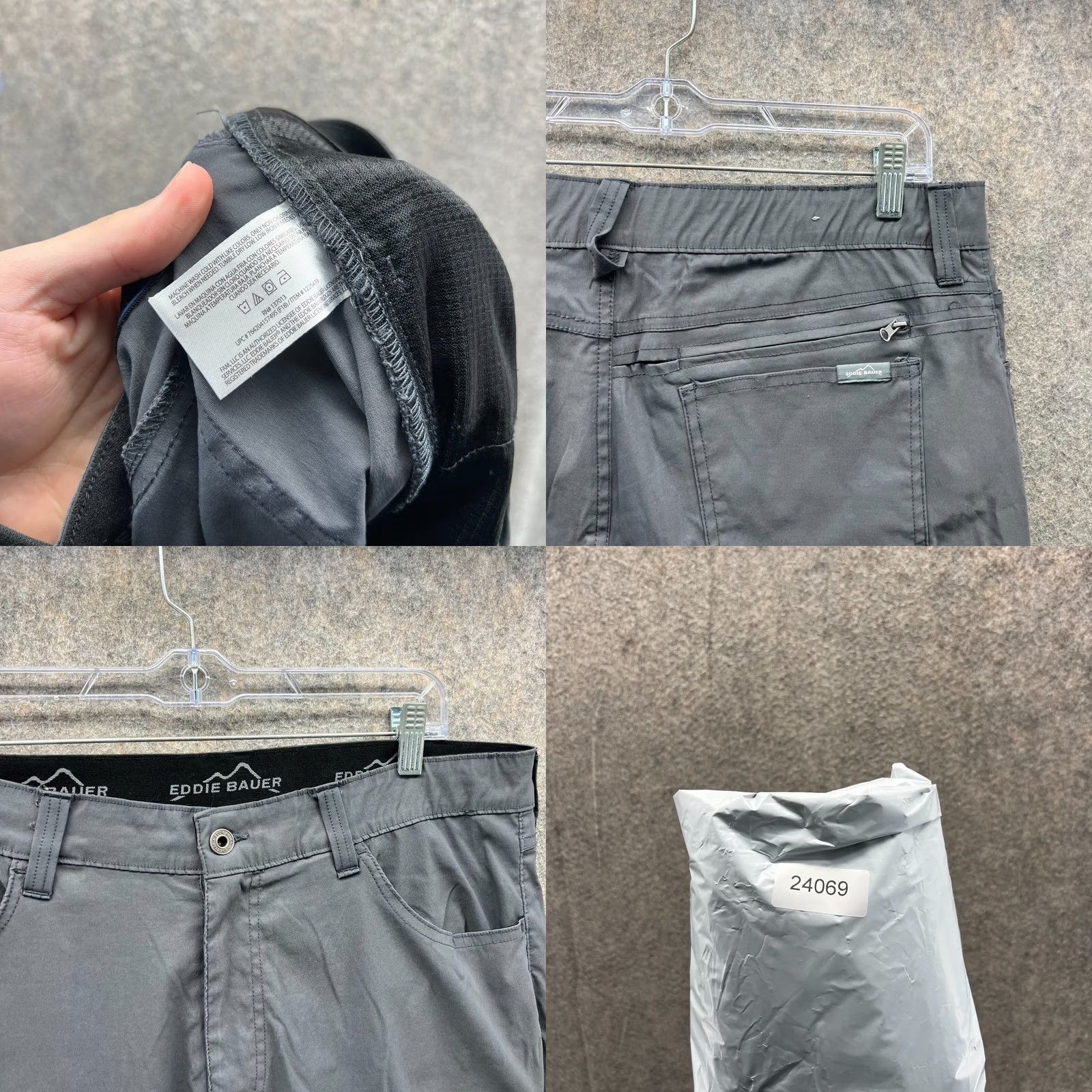 Eddie Bauer VINTAGE Eddie Bauer Pants Men 36x32 Gray Chino Flat Front Stretch Trousers Golf Casual Formal Workwear Size US 36 / EU 52 - 8 Thumbnail