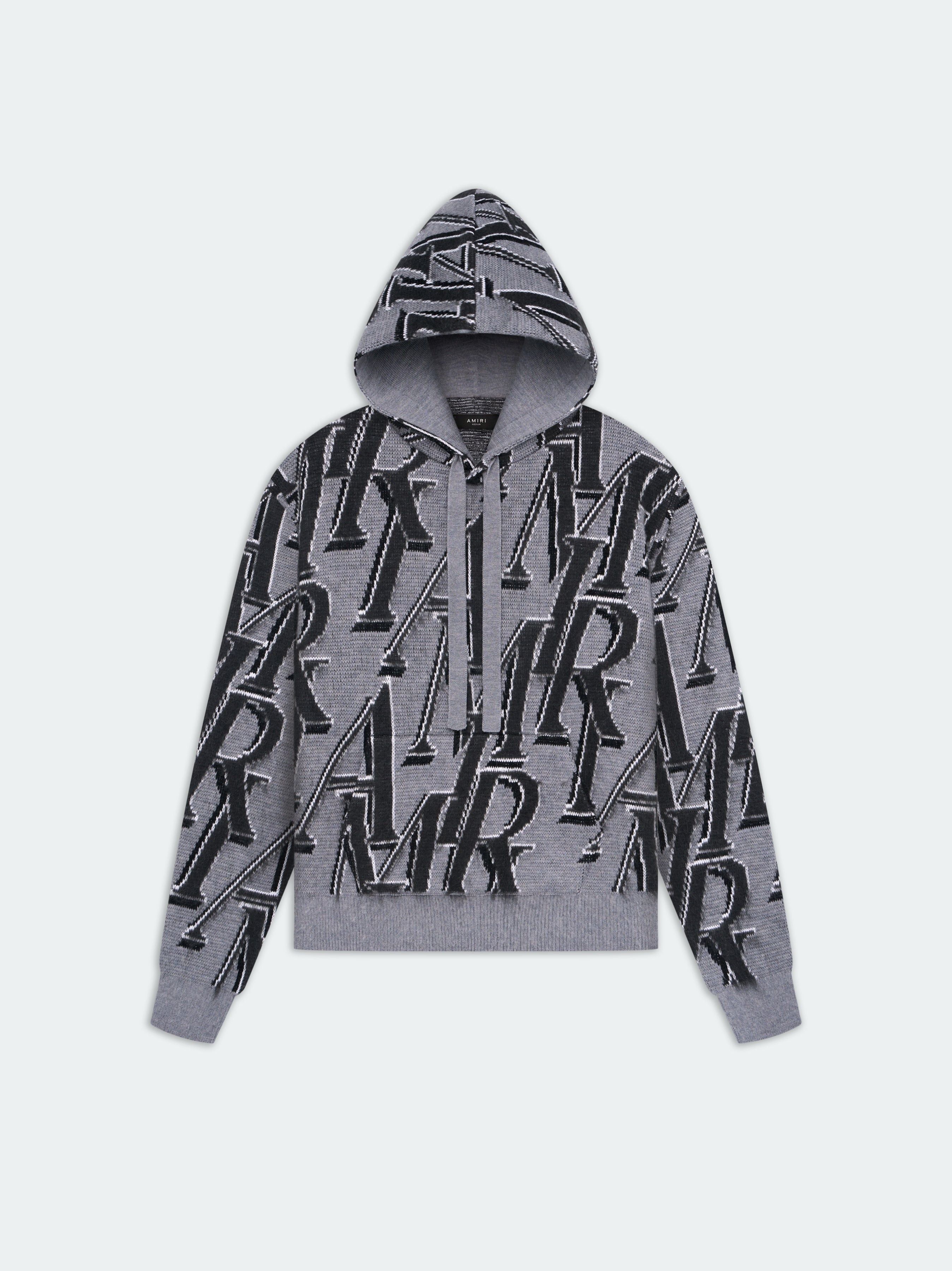 Amiri o1w1db10325 Repeat Hoodie in Grey/Black Size US S / EU 44-46 / 1 - 1 Thumbnail