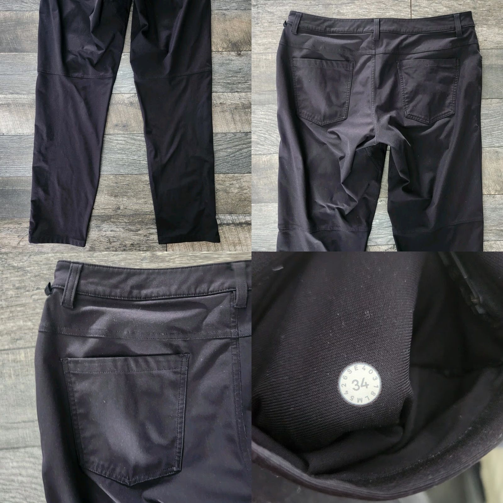Lululemon lululemon Mens Pants 34x32 ABC Classic Fit 5 Pocket Warpstreme Black Size US 34 / EU 50 - 8 Thumbnail