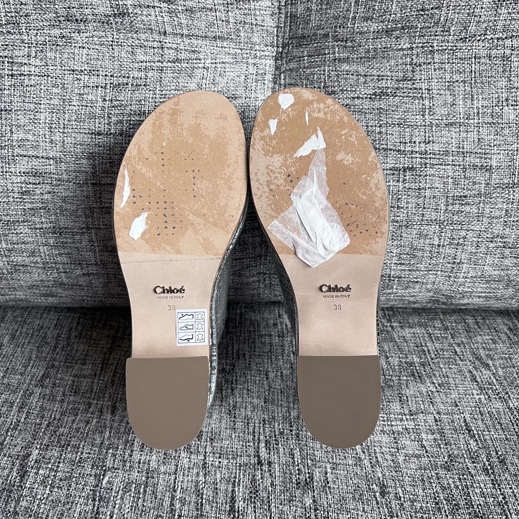 Chloe Chloé Oli 45MM Metallic Leather Platform Mules, Size IT38 Size US 8 / IT 38 - 8 Thumbnail
