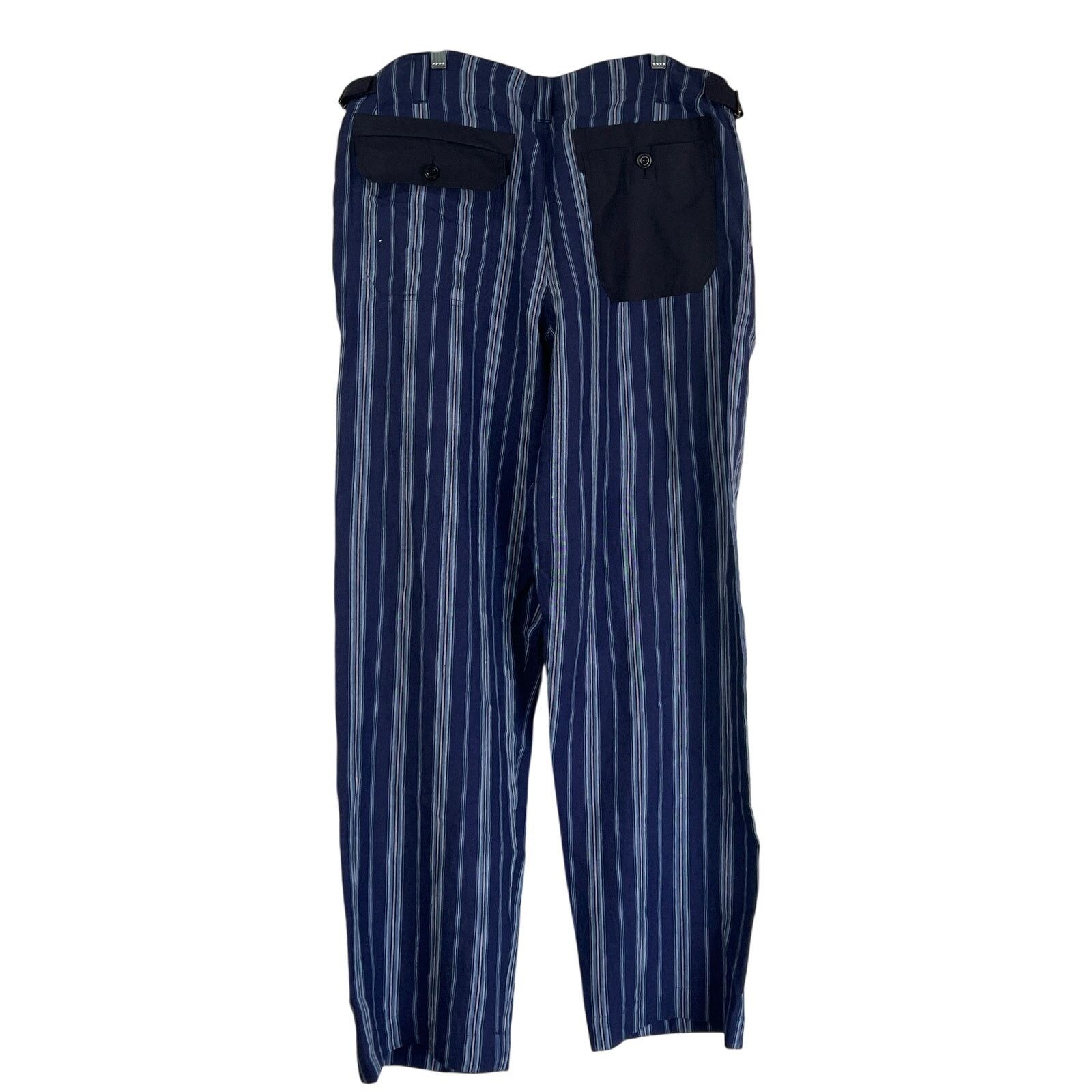 Nicholas Daley Nicholas Daley 70s Stripe Trouser Irish Linen Waxed Cotton Size US 32 / EU 48 - 9 Thumbnail