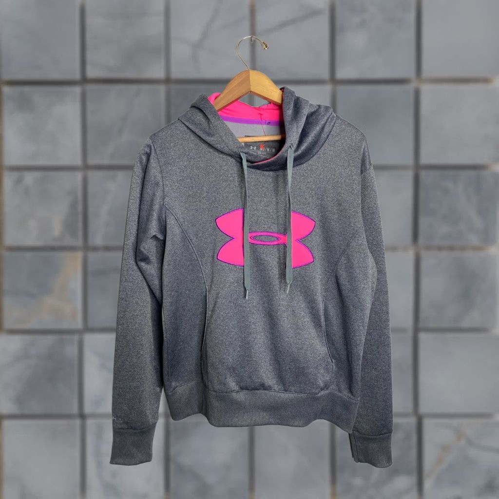 Under Armour Under Armour Pullover Storm Sweater Women Size M Gray Cotton Blend Fleece Logo Hoodie Casual 8/10 Mens? Size M / US 6-8 / IT 42-44 - 1 Thumbnail