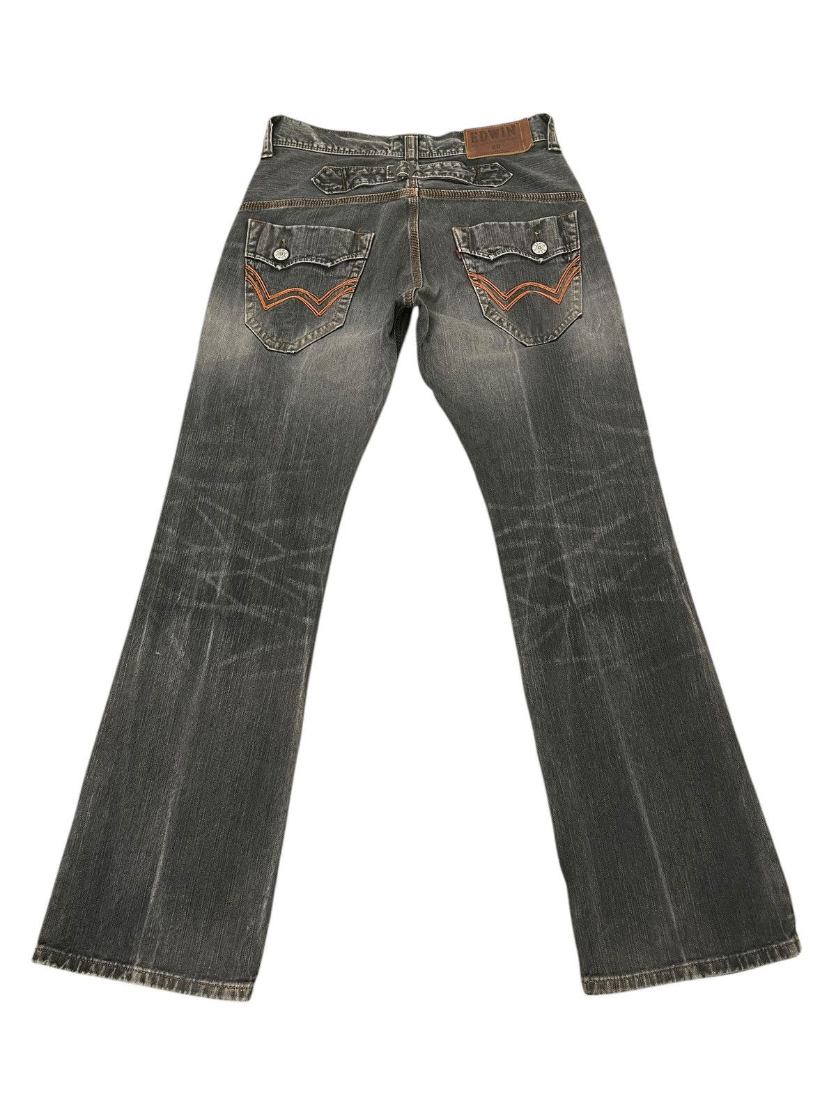 Edwin Flare Jeans Edwin XV Faded Distress Boot Cut 1🟦0 Size US 31 - 11 Thumbnail