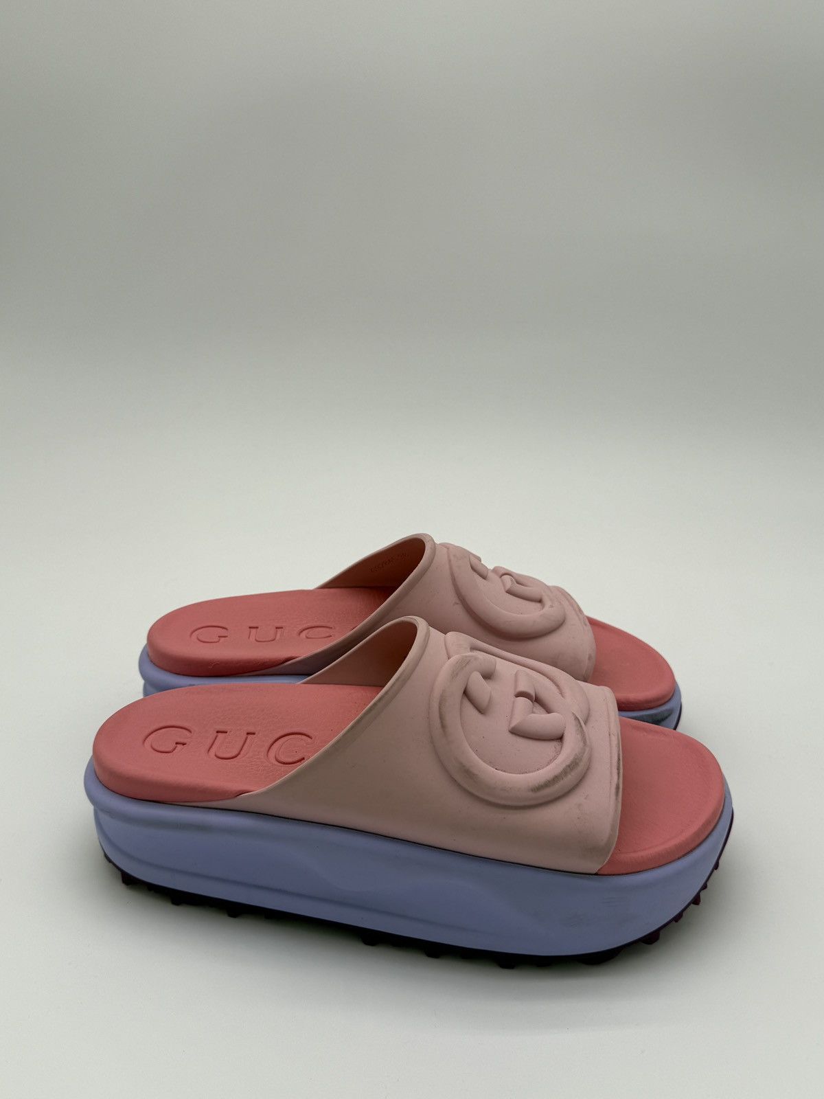 Gucci Pink Gucci Platform Slides Size US 8 / IT 38 - 2 Thumbnail