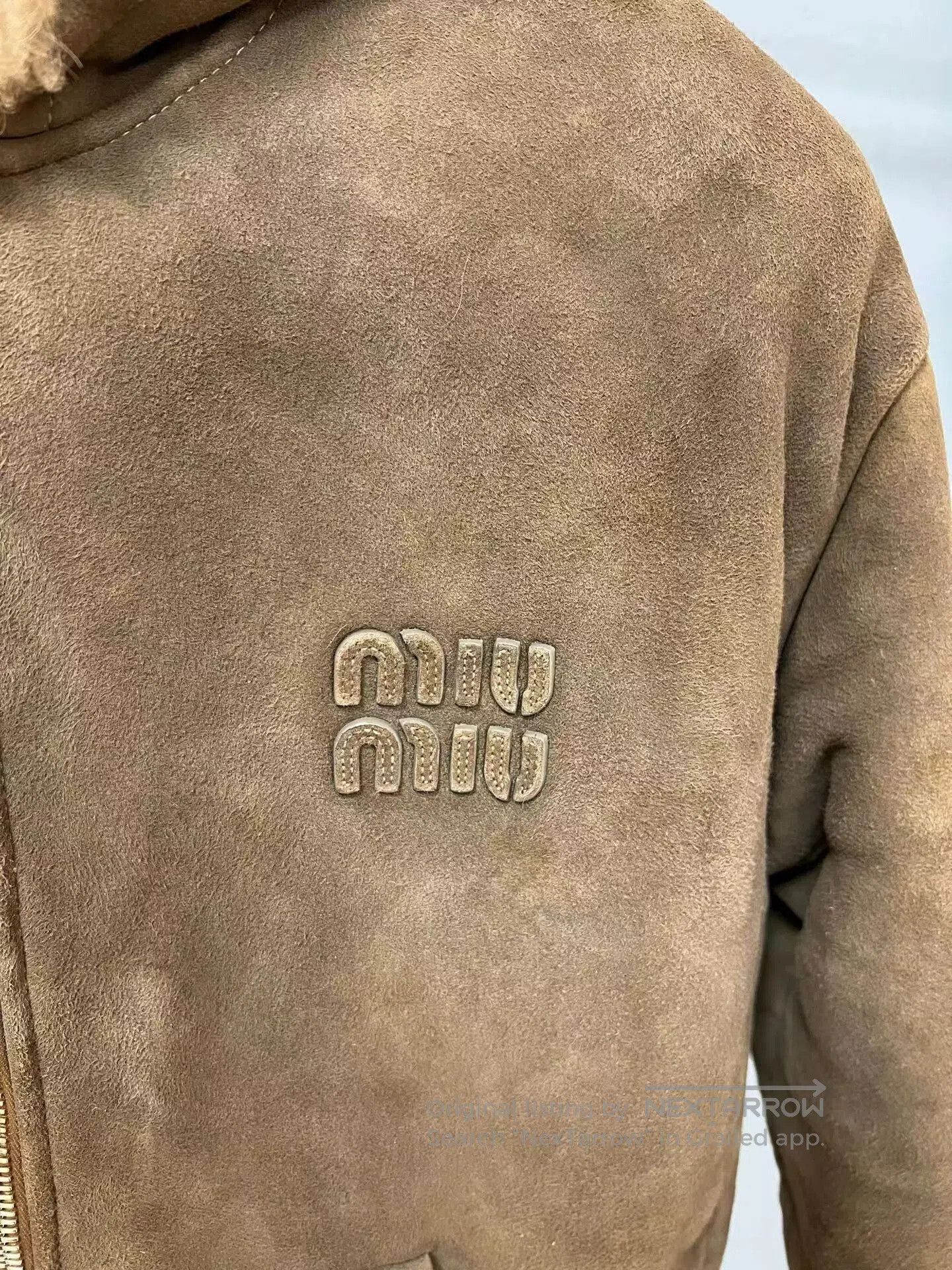 Miu Miu miumiu faux fur hooded jacket in brown. Size S / US 4 / IT 40 - 3 Thumbnail