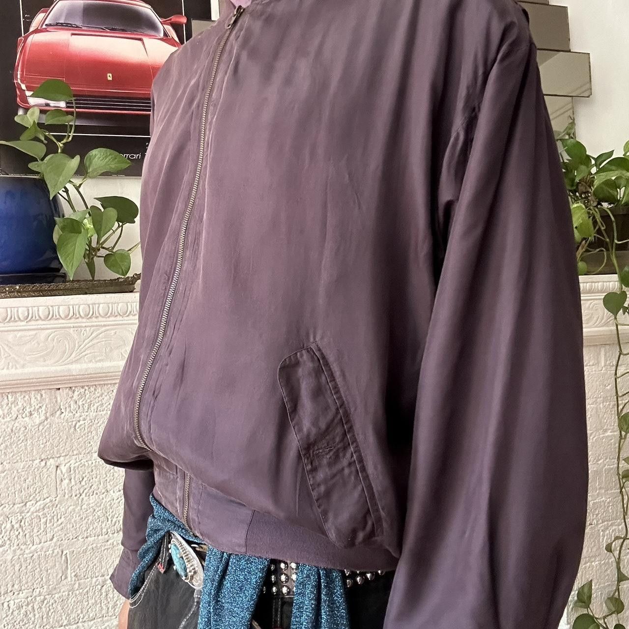 Other Vintage Purple Silk Oversized Bomber Jacket - XL Size US XL / EU 56 / 4 - 3 Thumbnail