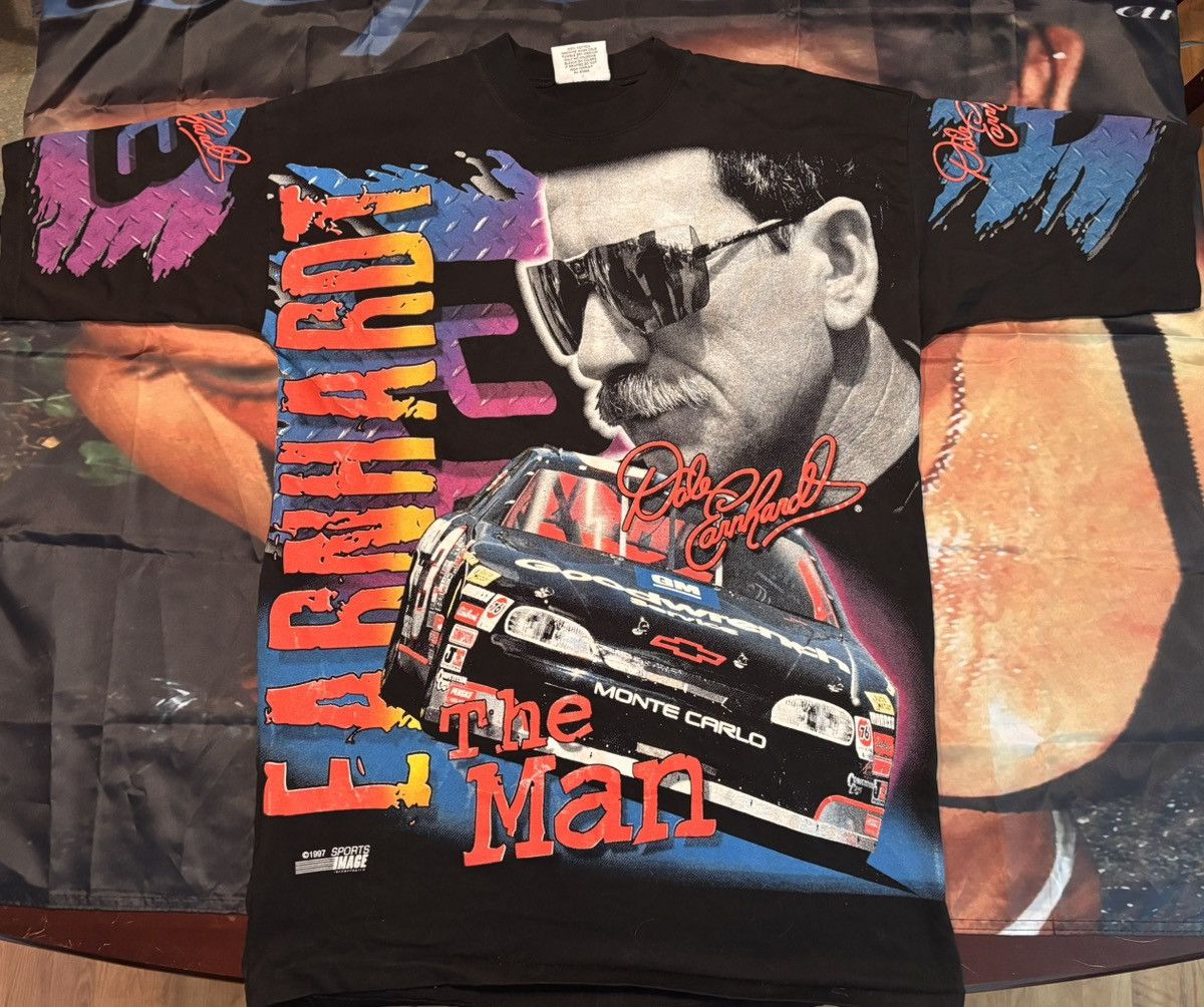 Chase Authentics × Vintage Vintage 90s Dale Earnhardt born to run single stitch shirt. Size US L / EU 52-54 / 3 - 3 Thumbnail
