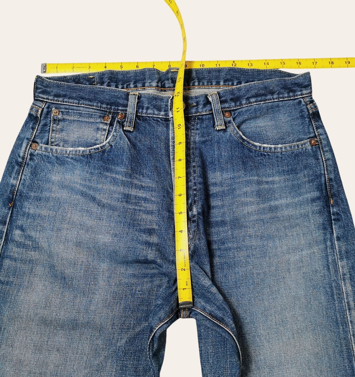 Le Grande Bleu (L.G.B.) Vintage Bobson Selvedge Jeans Lot TK504Z Size US 33 - 3 Thumbnail