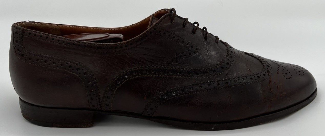 Polo Ralph Lauren Polo Ralph Lauren Brown Leather Wingtip Oxfords Size 10.5D Size US 10.5 / EU 43-44 - 7 Thumbnail
