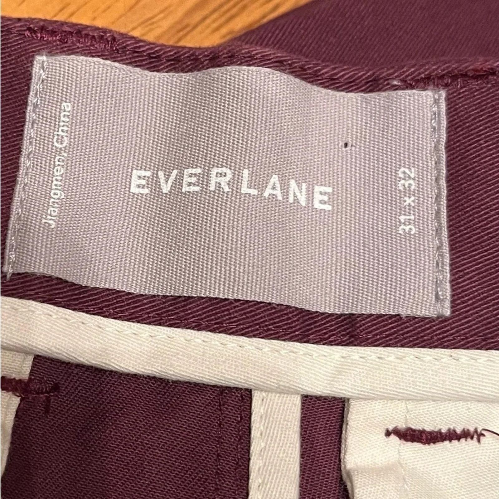 Everlane Everlane straight leg pants, size 31x32. Its is a front zip. Size 31" - 3 Thumbnail