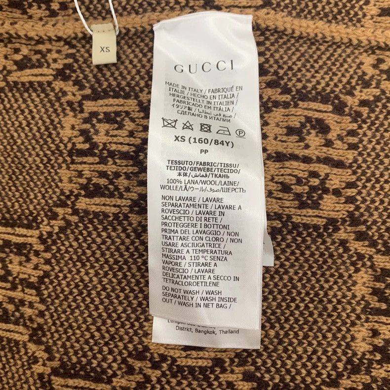 Gucci Gucci Brown Logo Knit Cardigan Sweater-2506 Size US XS / EU 42 / 0 - 7 Thumbnail