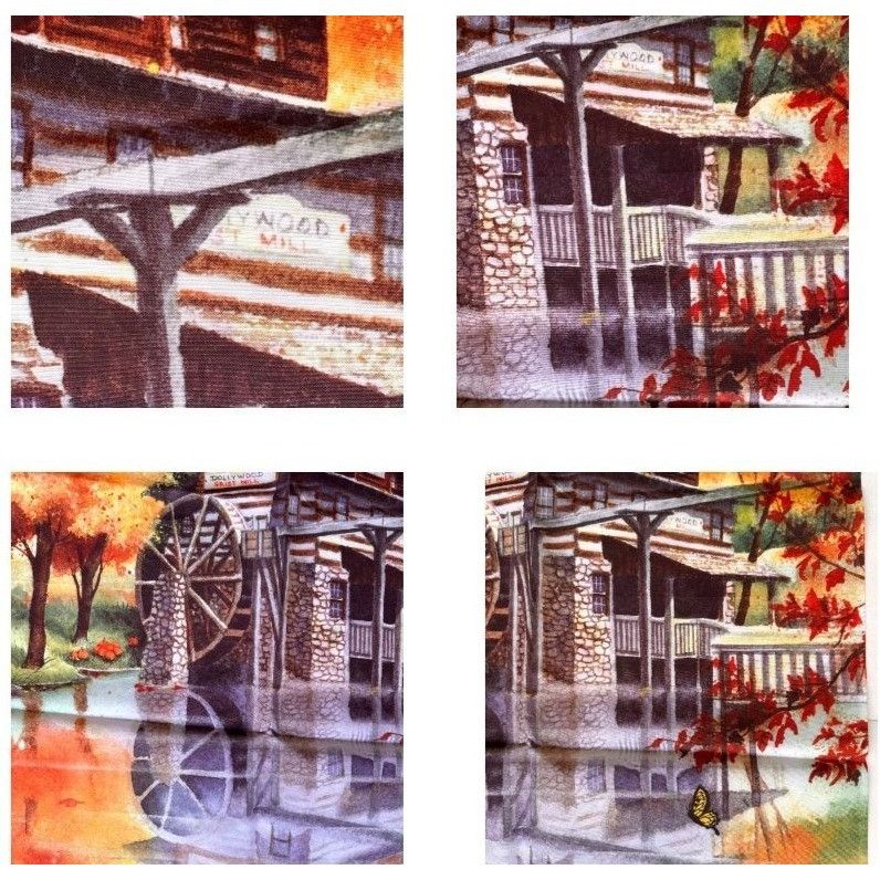 Evergreen Dollywood Grist Mill House Flag Evergreen 37 in x 26 in Ten Size ONE SIZE - 5 Thumbnail