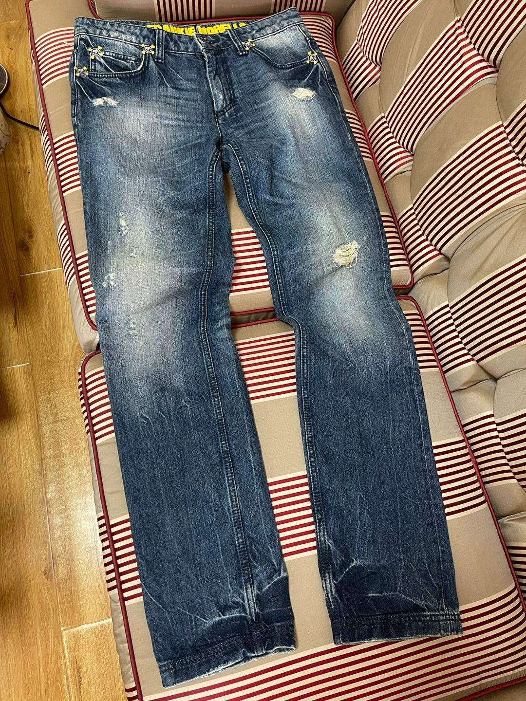 Frankie Morello Frankie Morello Washed Distressed Jeans Size US 36 / EU 52 - 1 Thumbnail
