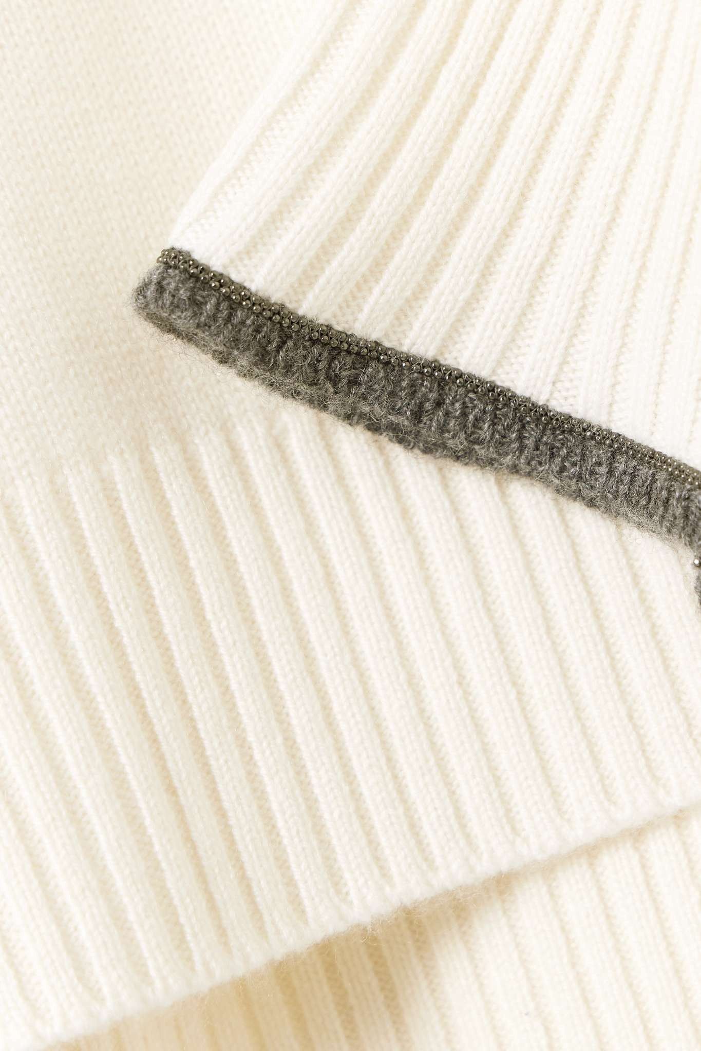 Brunello Cucinelli o1y0825 Crewneck Sweater in White Size S / US 4 / IT 40 - 2 Thumbnail