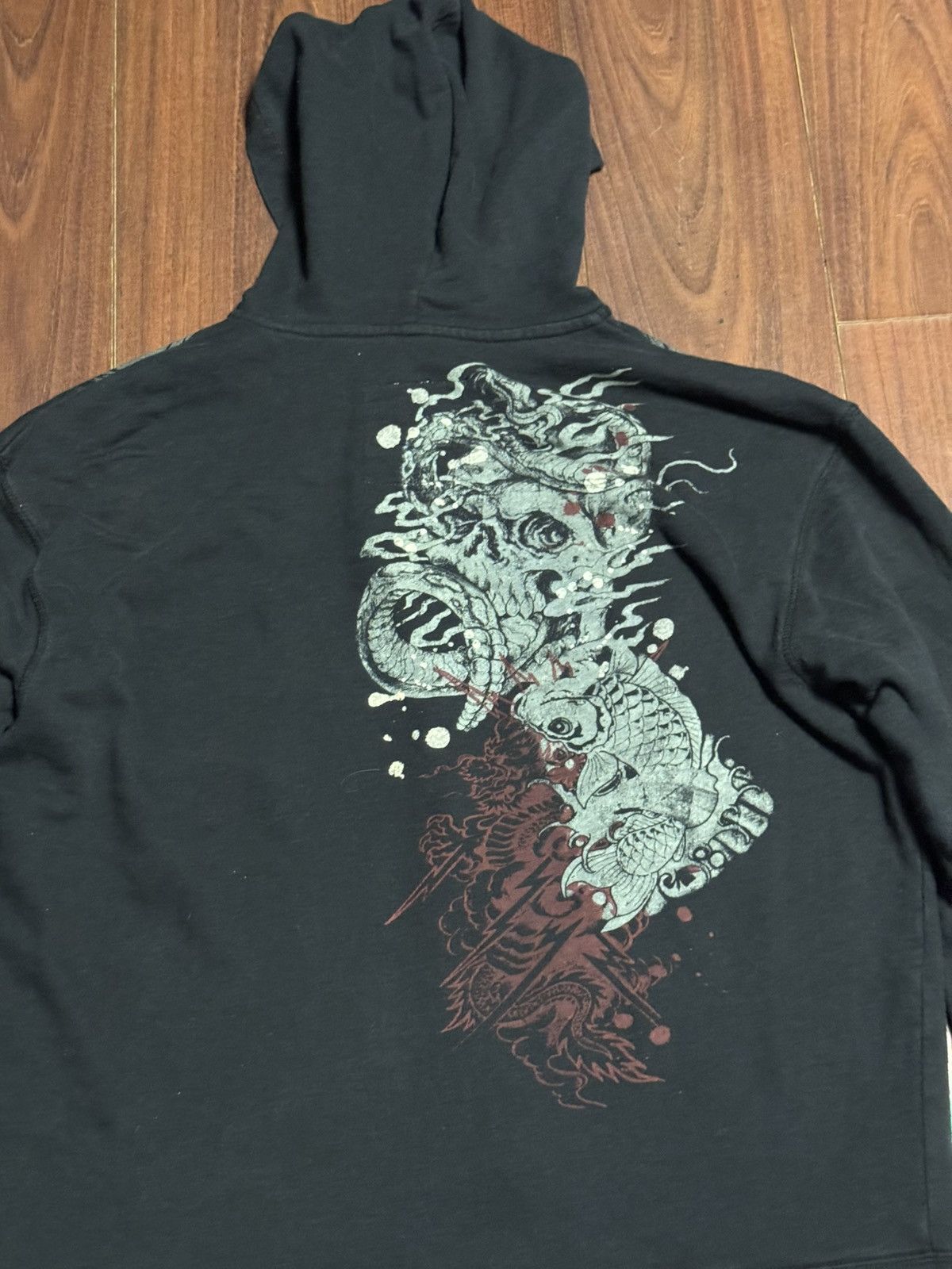 Route 66 Y2K Route 66 Skulls Full Zip Up Black Hoodie Size Mens Large Size US L / EU 52-54 / 3 - 3 Thumbnail