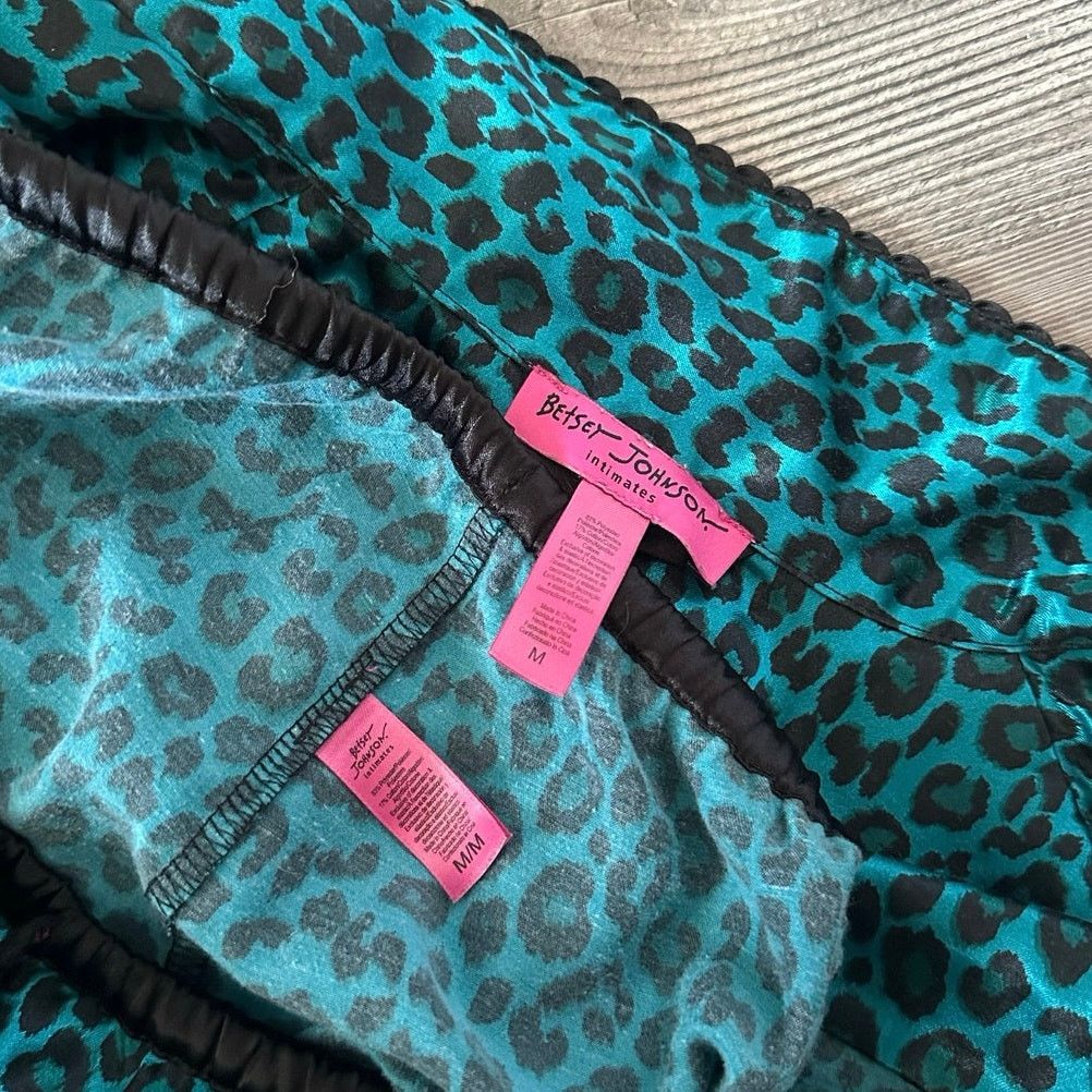 Betsey Johnson betsey johnson intimates teal dark blue cheetah pajama set Size M / US 6-8 / IT 42-44 - 5 Thumbnail