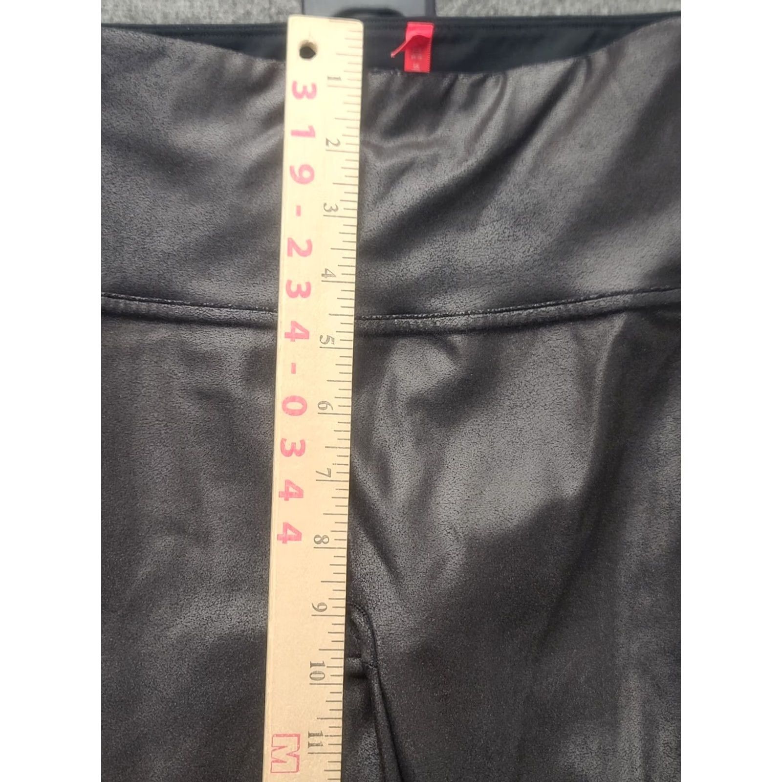 Spanx Spanx Moto Leggings Womens S Black Faux Leather Ankle High Rise Shaping Slimming Stretch Inseam 27in Size 28" / US 6 / IT 42 - 4 Thumbnail