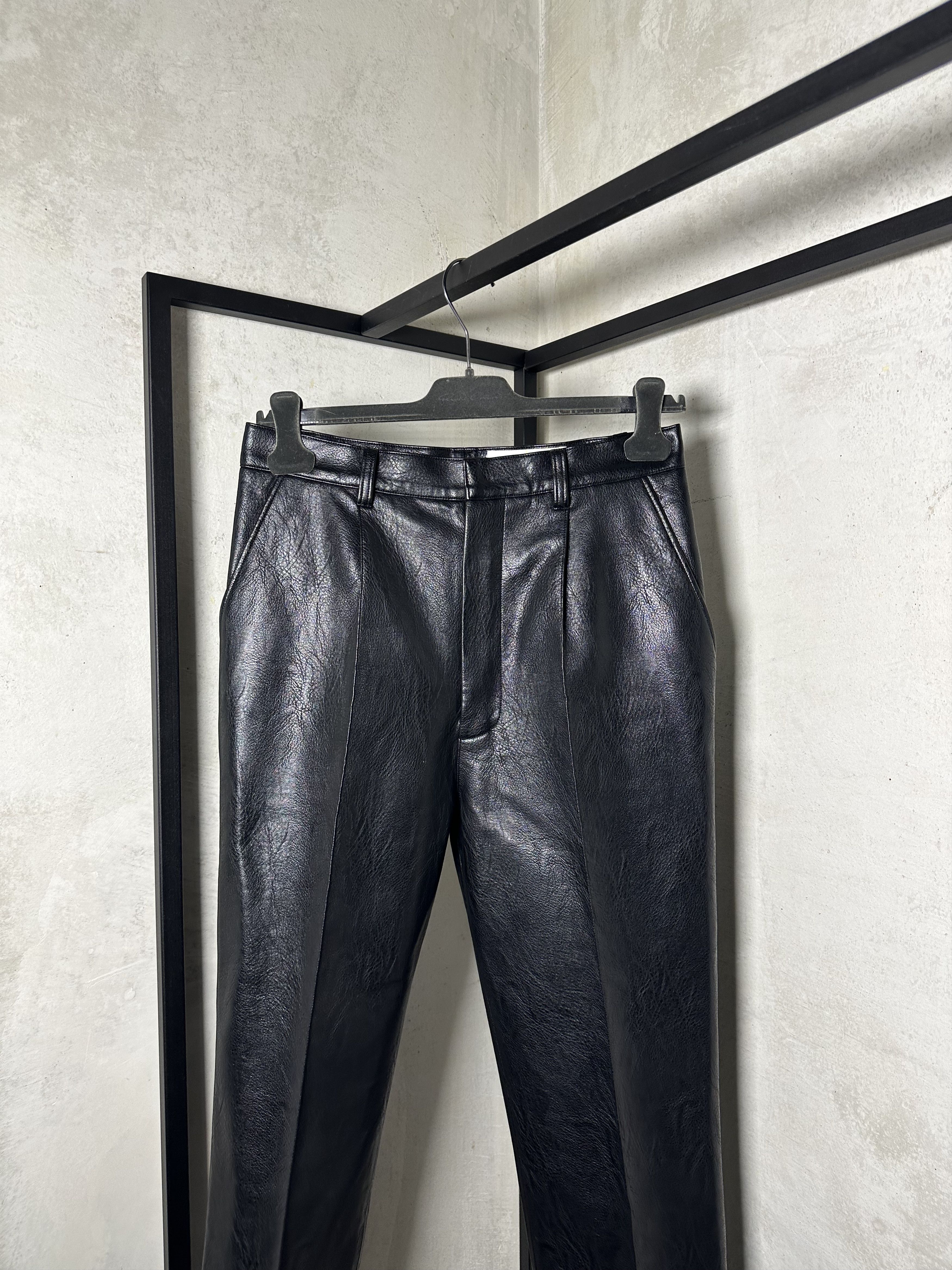 Akira Akiranaka Vegan Leather Straight Pants Size 28" / US 6 / IT 42 - 2 Thumbnail