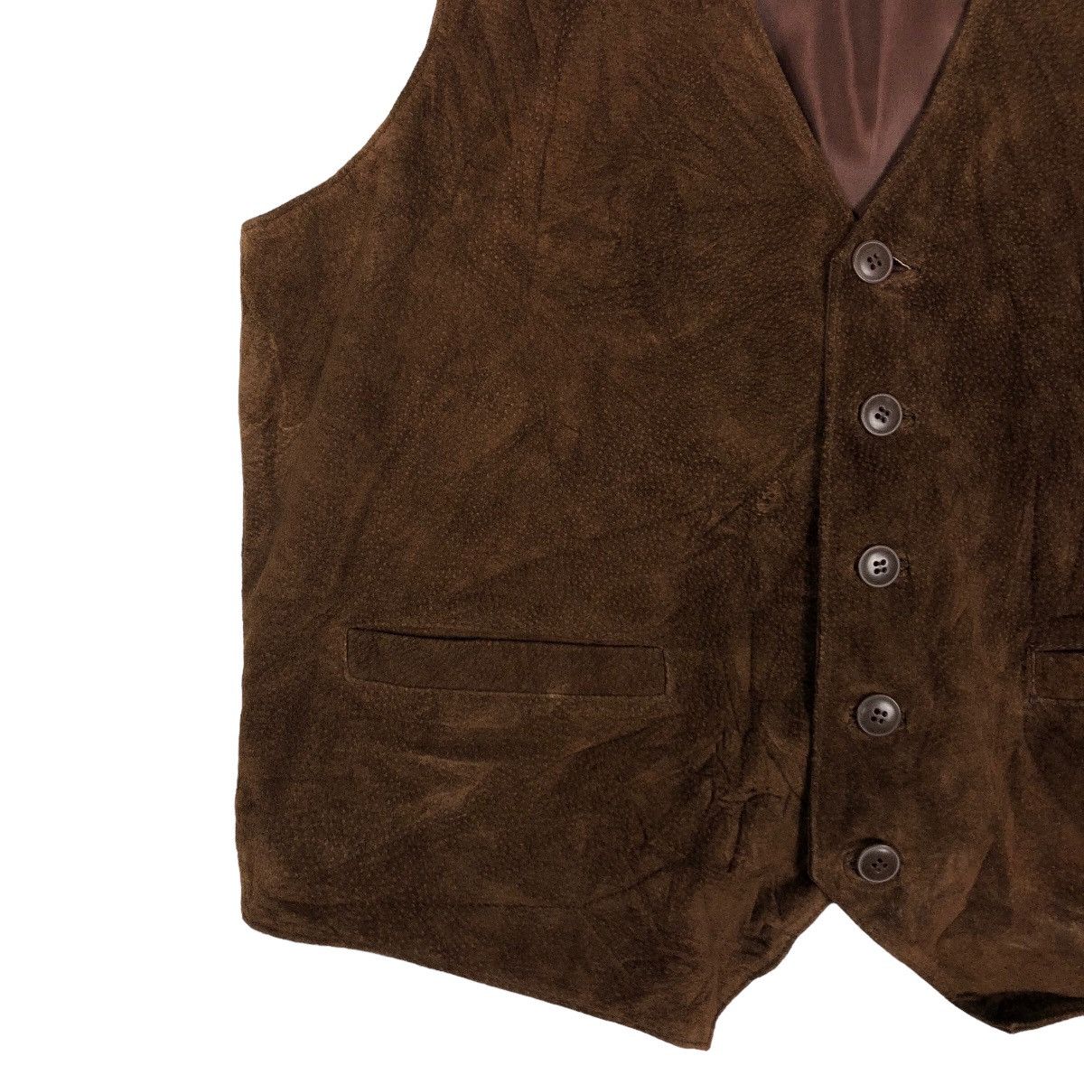 Japanese Brand 🔥Vintage Leather Vest Biker Uniqlo Japan Issey Miyake Size US XL / EU 56 / 4 - 4 Thumbnail