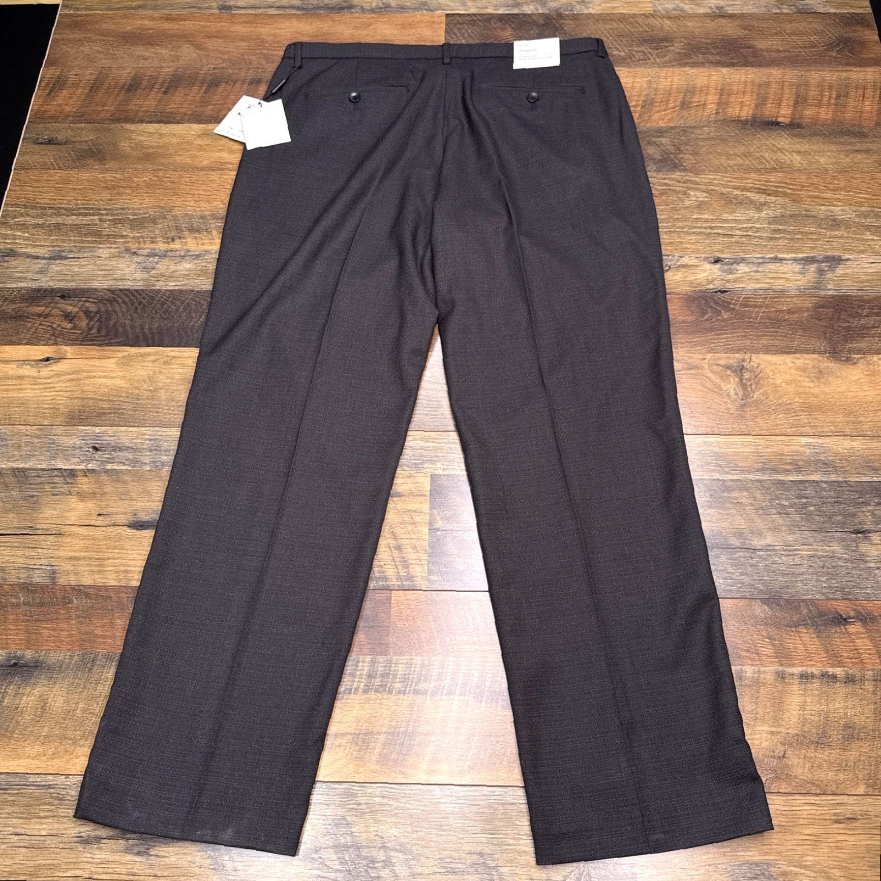 Calvin Klein Calvin Klein Dress Pants Mens 36x30 Gray Straight Fit Flat Front Zip Mid Rise New Size US 36 / EU 52 - 3 Thumbnail