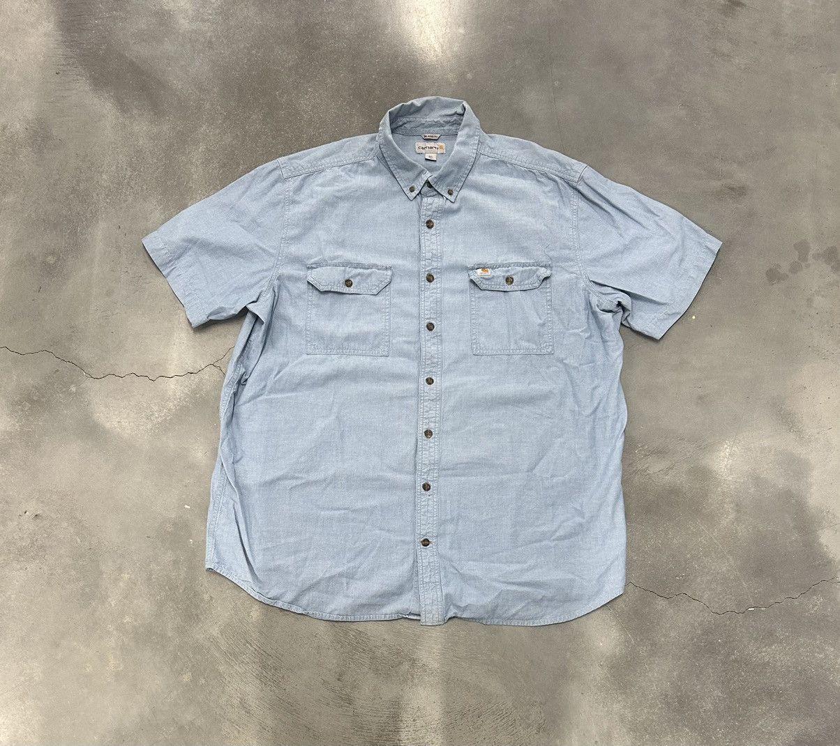 Carhartt Light blue Carhartt short sleeve button up shirt Size US XXL / EU 58 / 5 - 1 Thumbnail