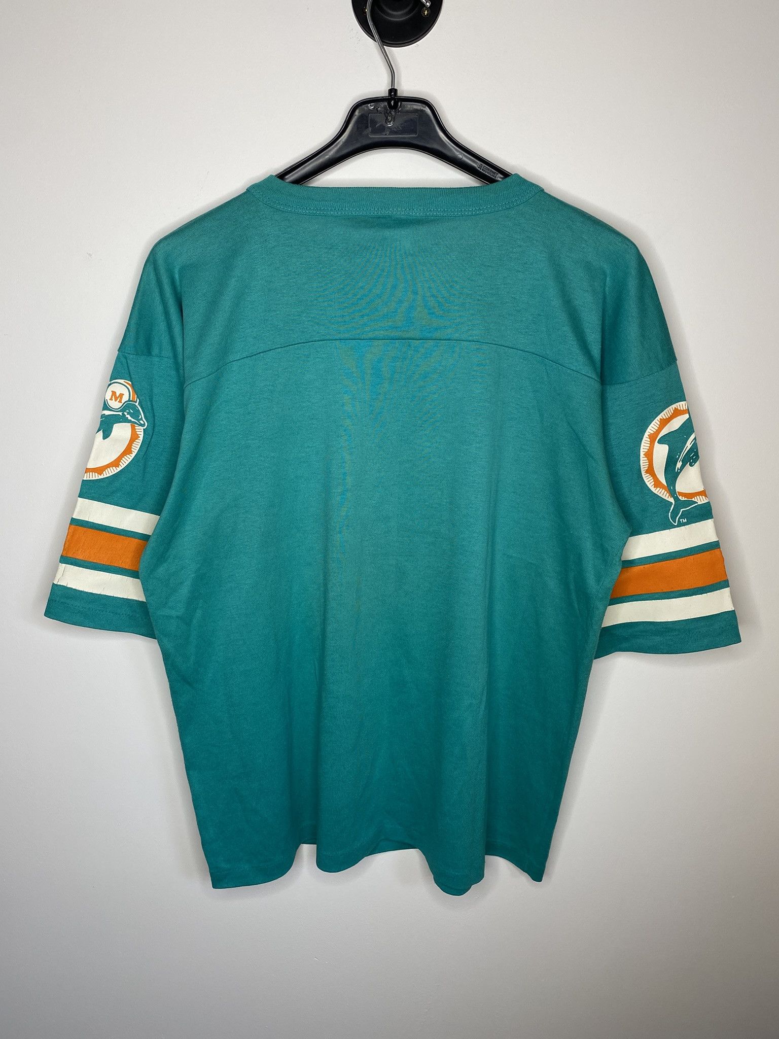 NFL VINTAGE 80s MIAMI DOLPHINS NFL FOOTBALL SHIRT JERSEY Size US L / EU 52-54 / 3 - 2 Thumbnail